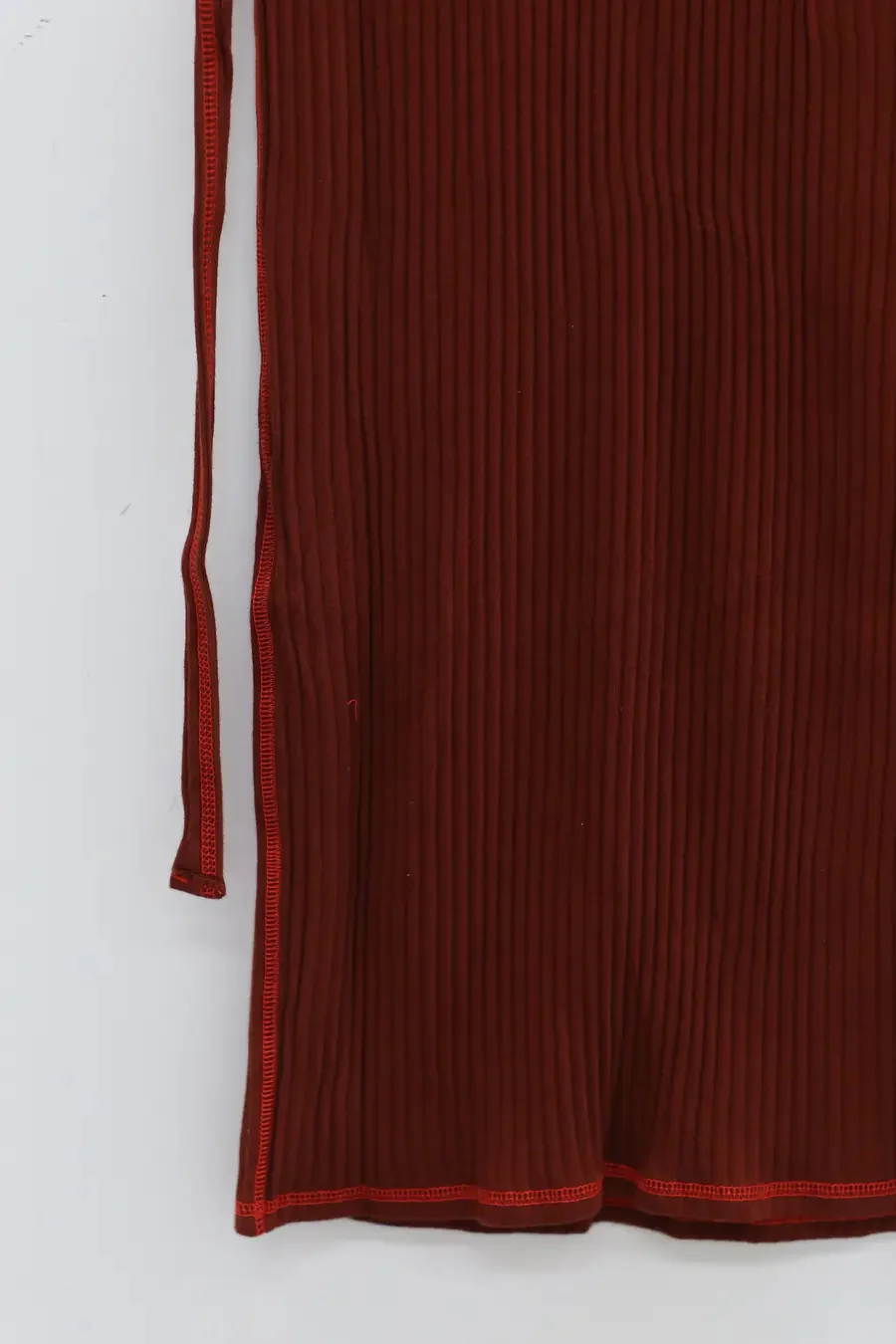 BASERANGE Cotton/Rib Canvas Skirt SKBP-RIB-AU23 Burgundy - Image 7
