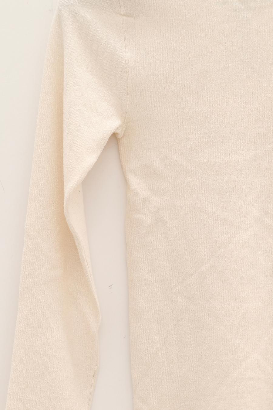 BASERANGE COTTON SEAMLESS LONG-SLEEVE TOP SEAILS OFF WHITE - Image 2