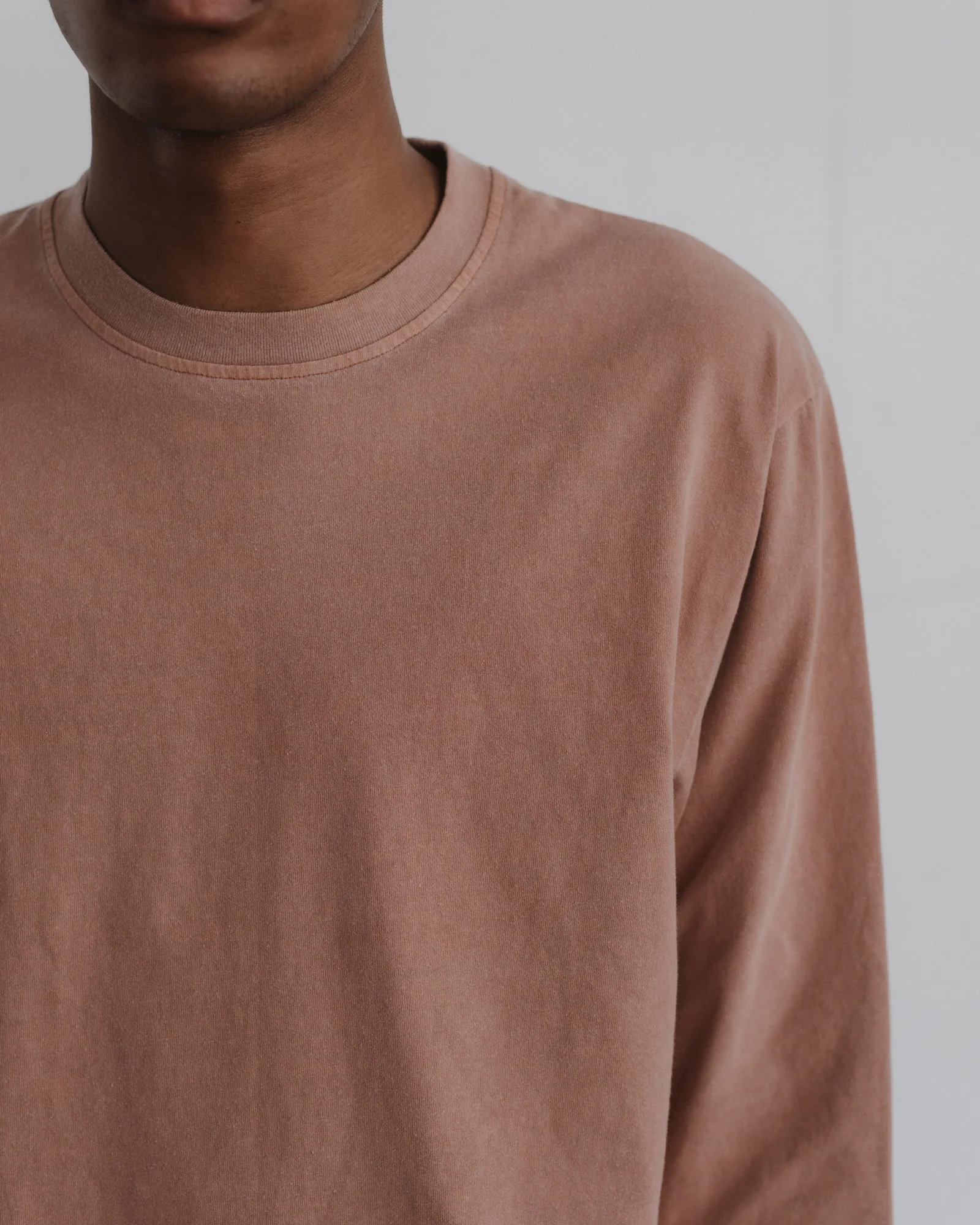 BASERANGE Crew neck long sleeve T-shirt France BAS-TOBL-CO-WI24-GARNET ORANGE - Image 7