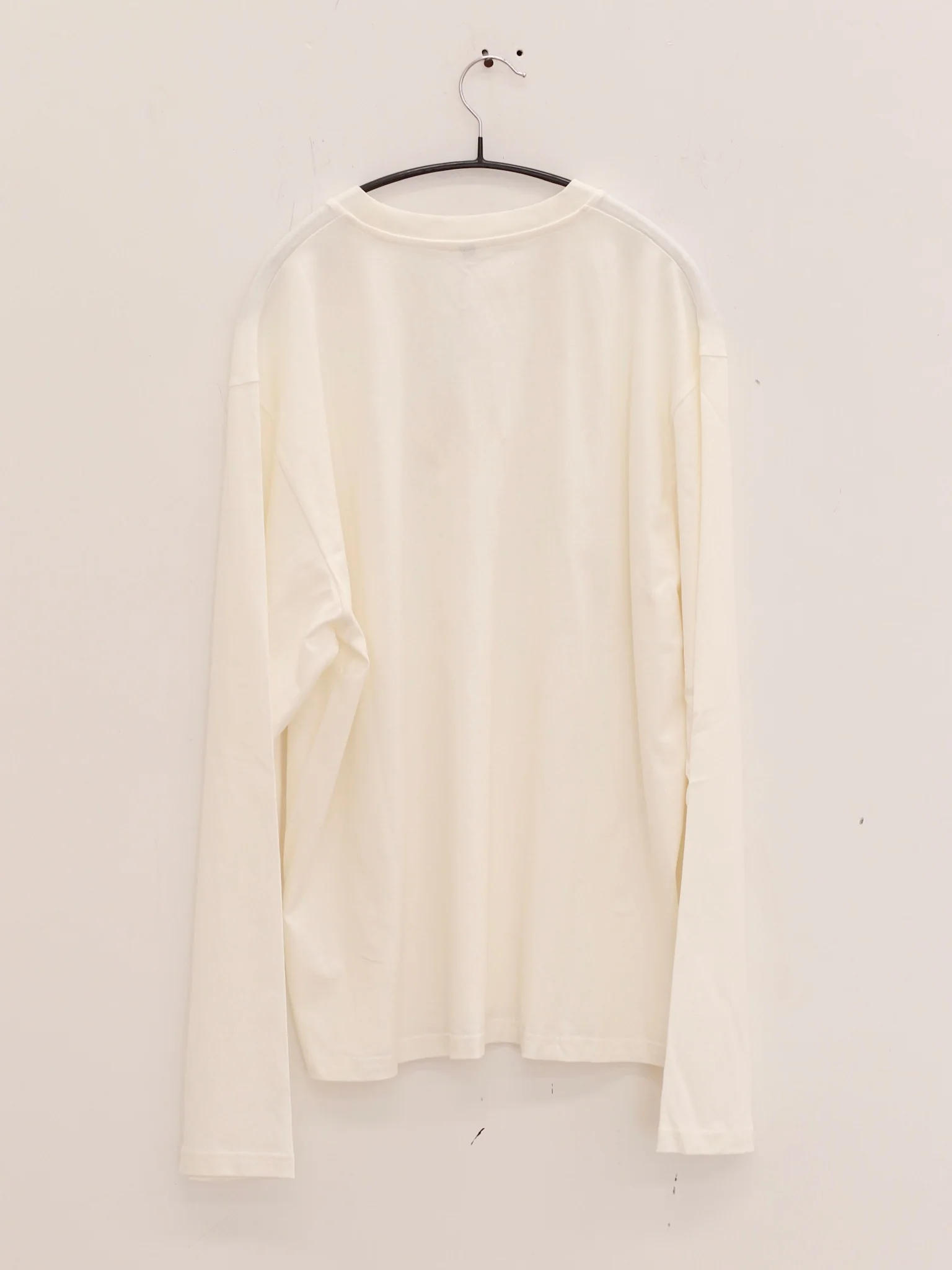 BASERANGE crew neck long sleeve T-shirt France BAS-TOBL-CO-WI24-UNDYED - Image 4