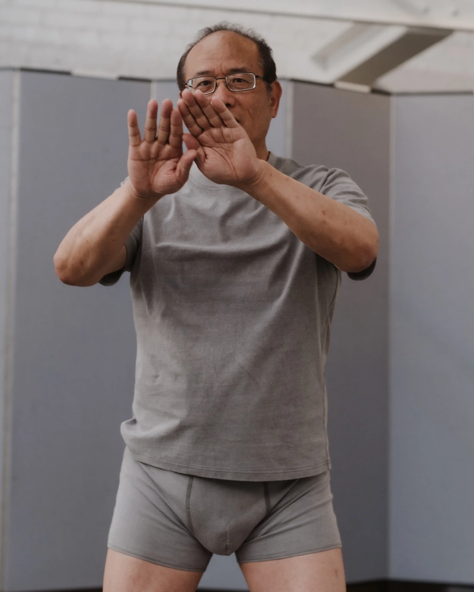 BASERANGE crew neck short sleeve T-shirt France BAS-TOBTE-CO-WI24-XWYH BASALT GREY - Image 9