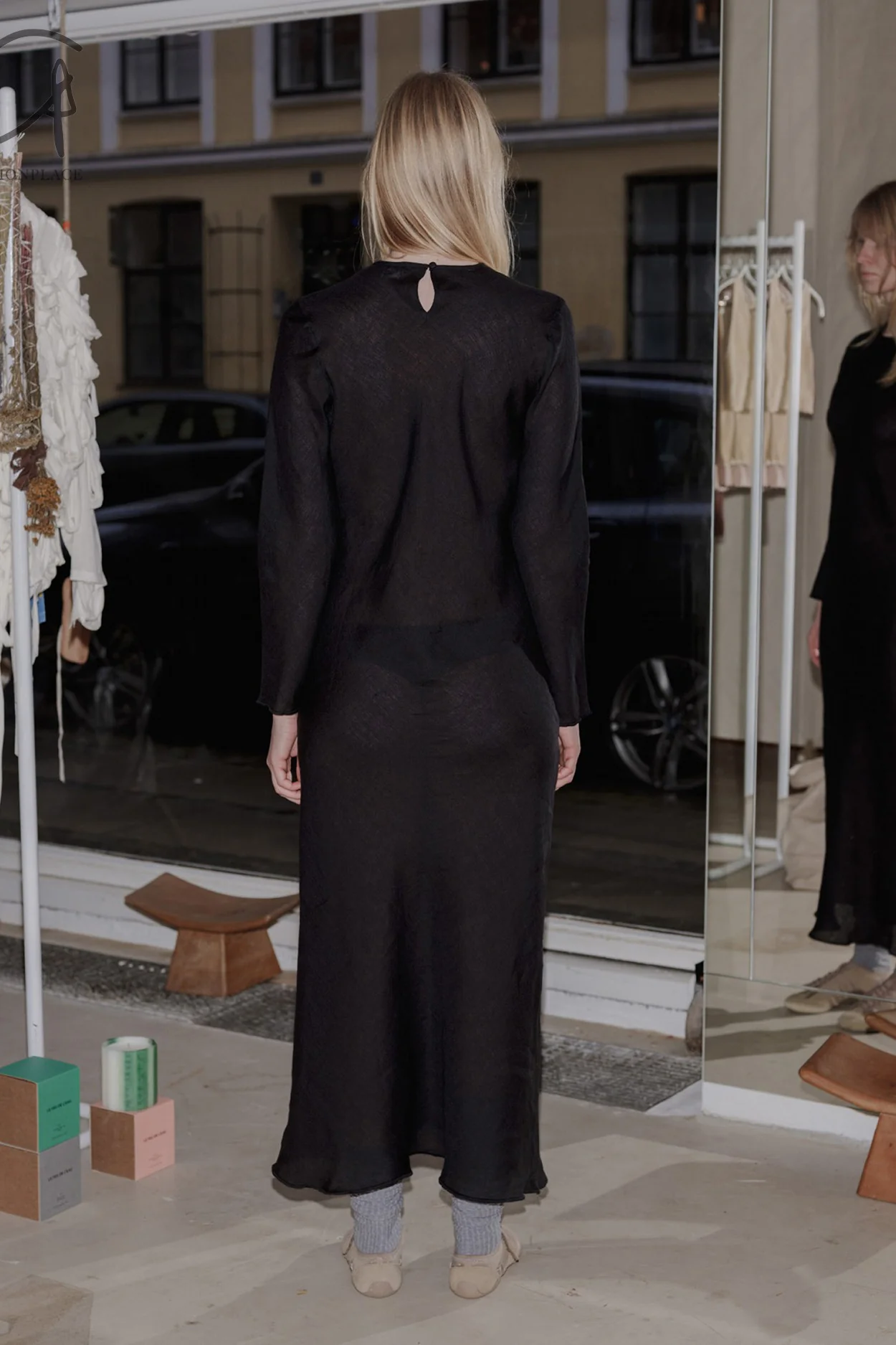 BASERANGE Didin Long Sleeve Dress DRDYL-SL-AU23 Black - Image 10