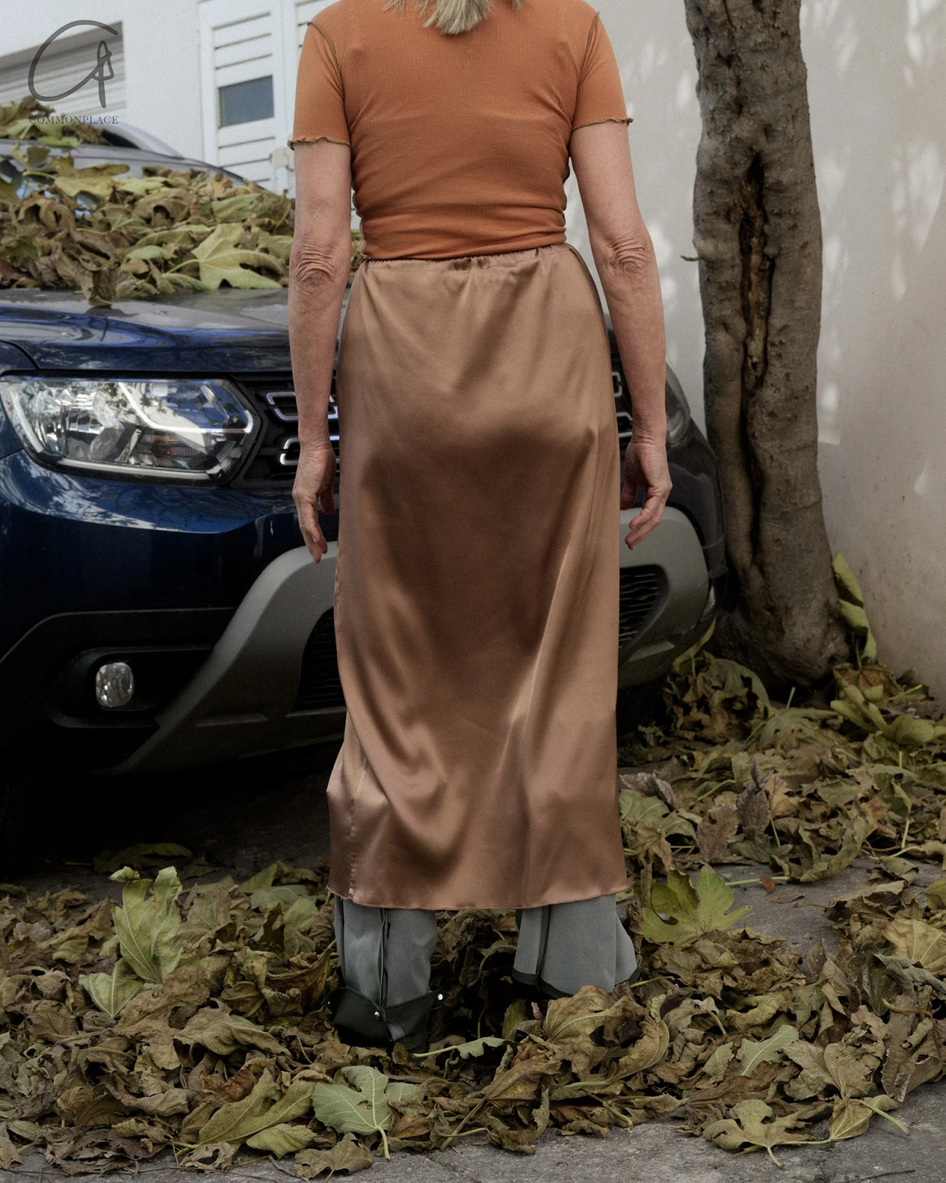 BASERANGE Drawstring Skirt France BAS-SKMAX-SS-WI24-ZONG Brown - Image 12
