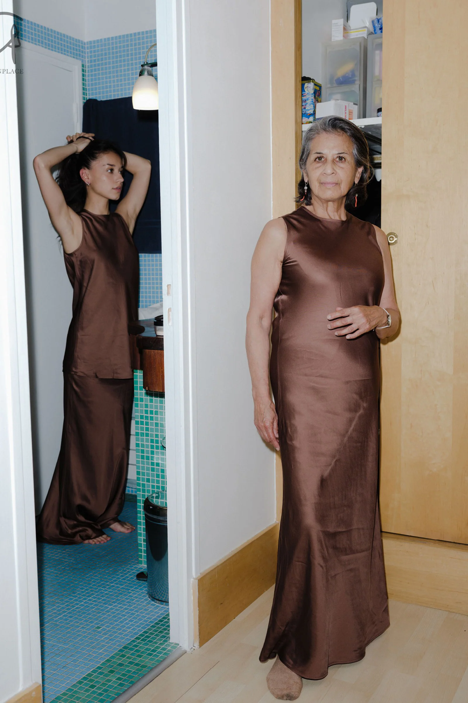 BASERANGE dress DRDYT-VI-SP24 dark brown - Image 9