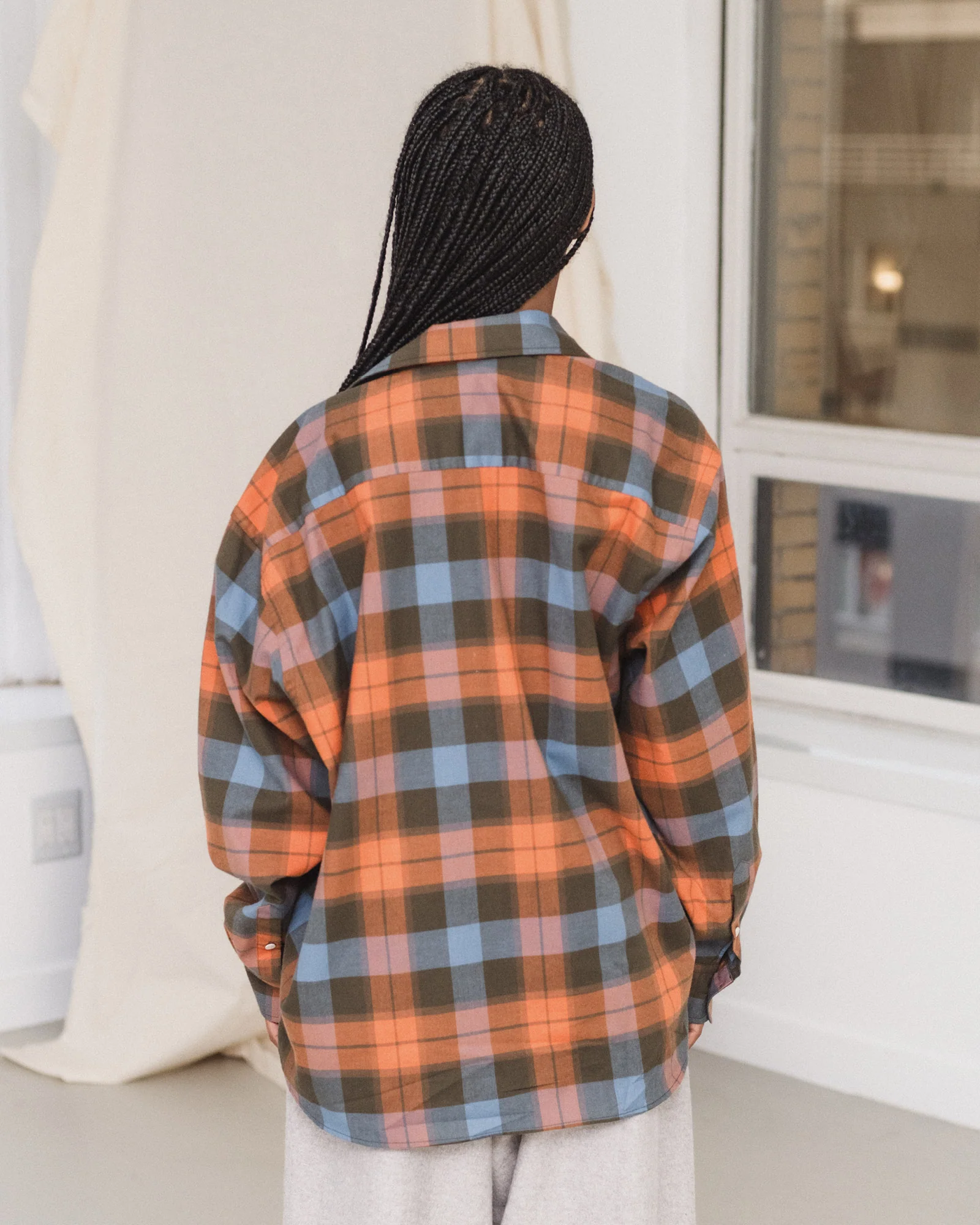 BASERANGE Fall/Winter 2025 CLAUDE SHIRT (French brand) BAS-TSCL-OC-AU25-FRAME PLAID - Image 10