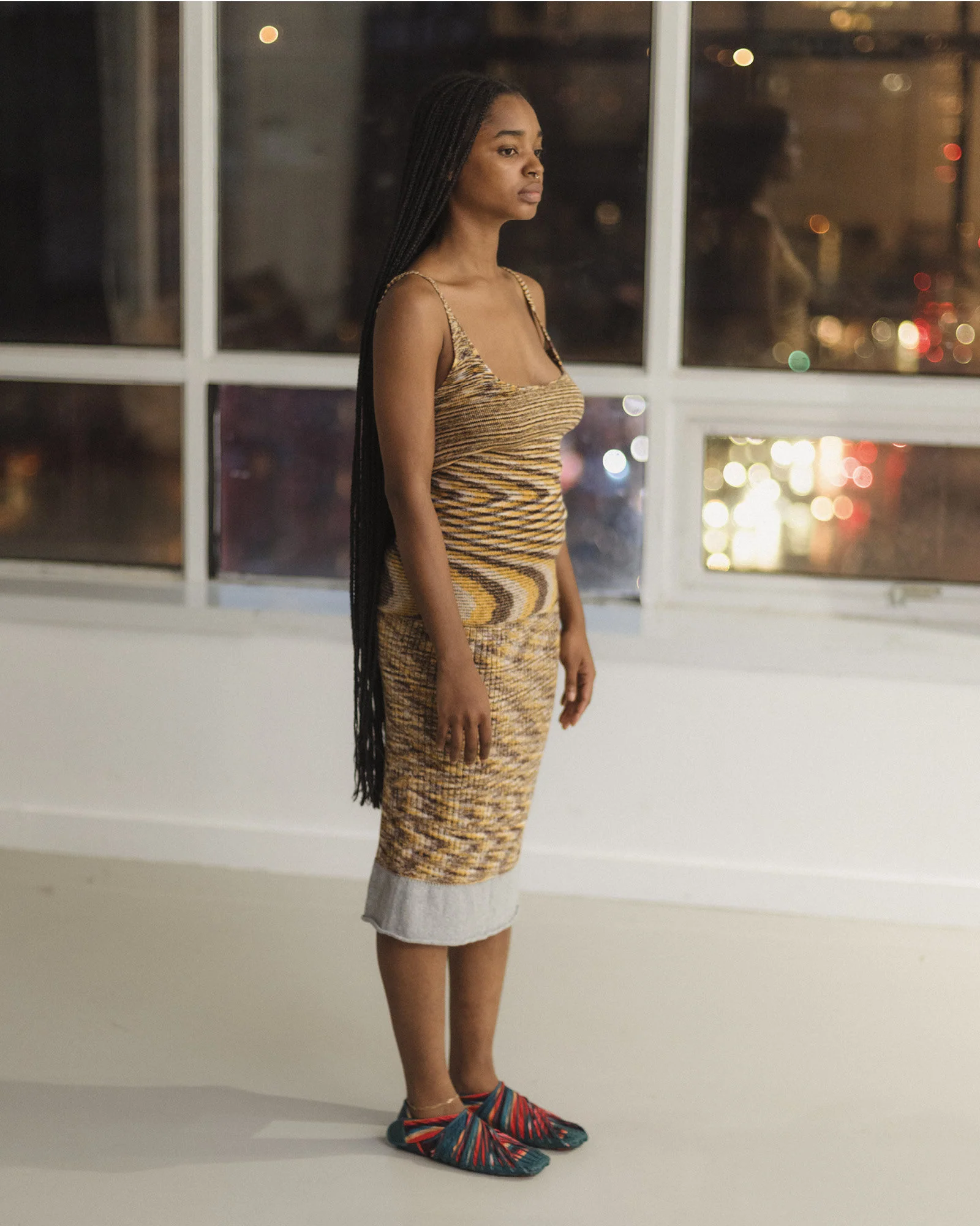 BASERANGE Fall/Winter 2025 Cut-out Sweater BAS-SSWA-TC-AU25-BROWN MELANGE Skirt (SSWA PUWC) - Image 12