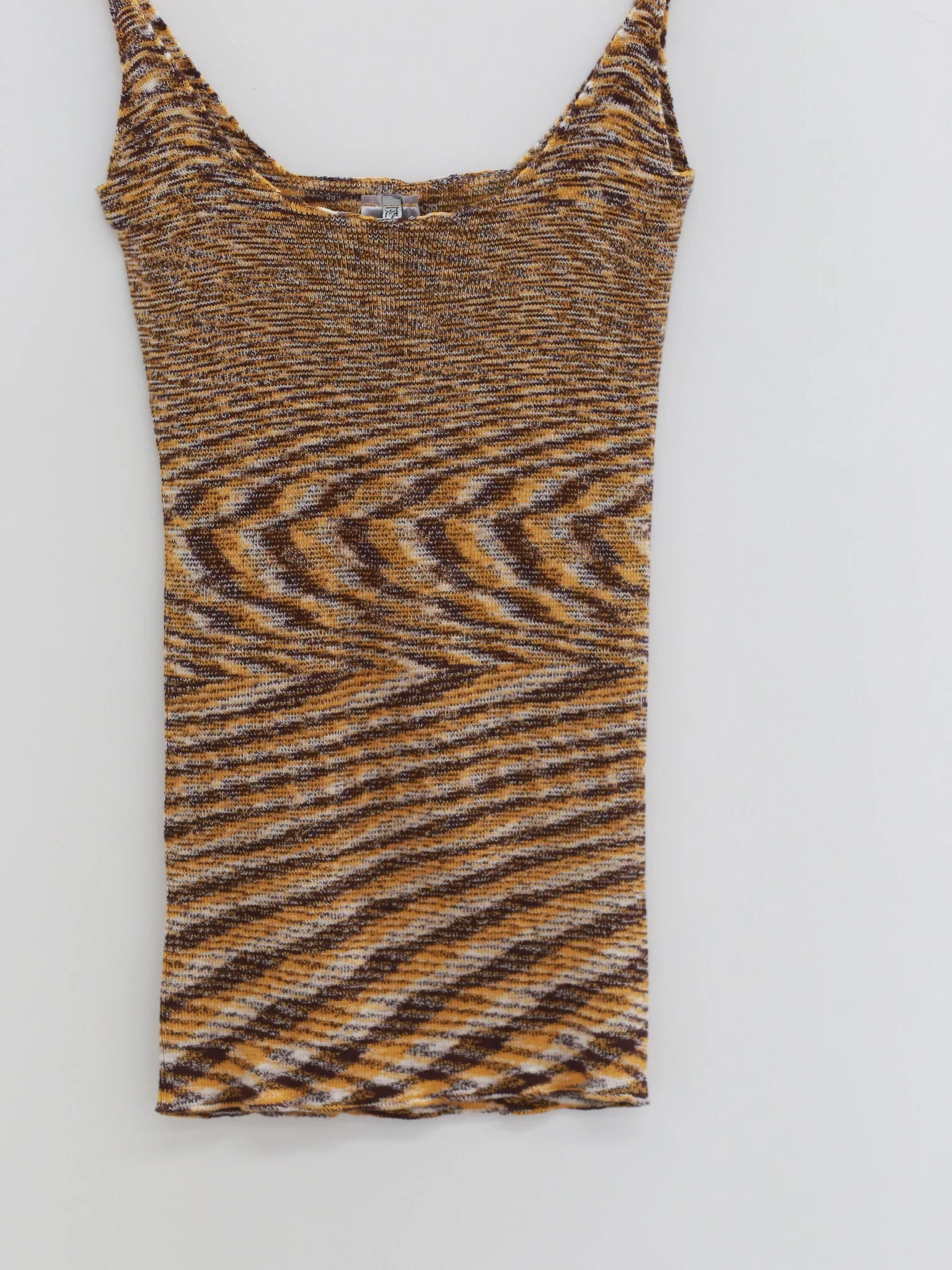 BASERANGE Fall/Winter 2025 FLUTE TANK Sleeveless Top BAS-PUFT-TC-AU25-BROWN MELANGE - Image 3