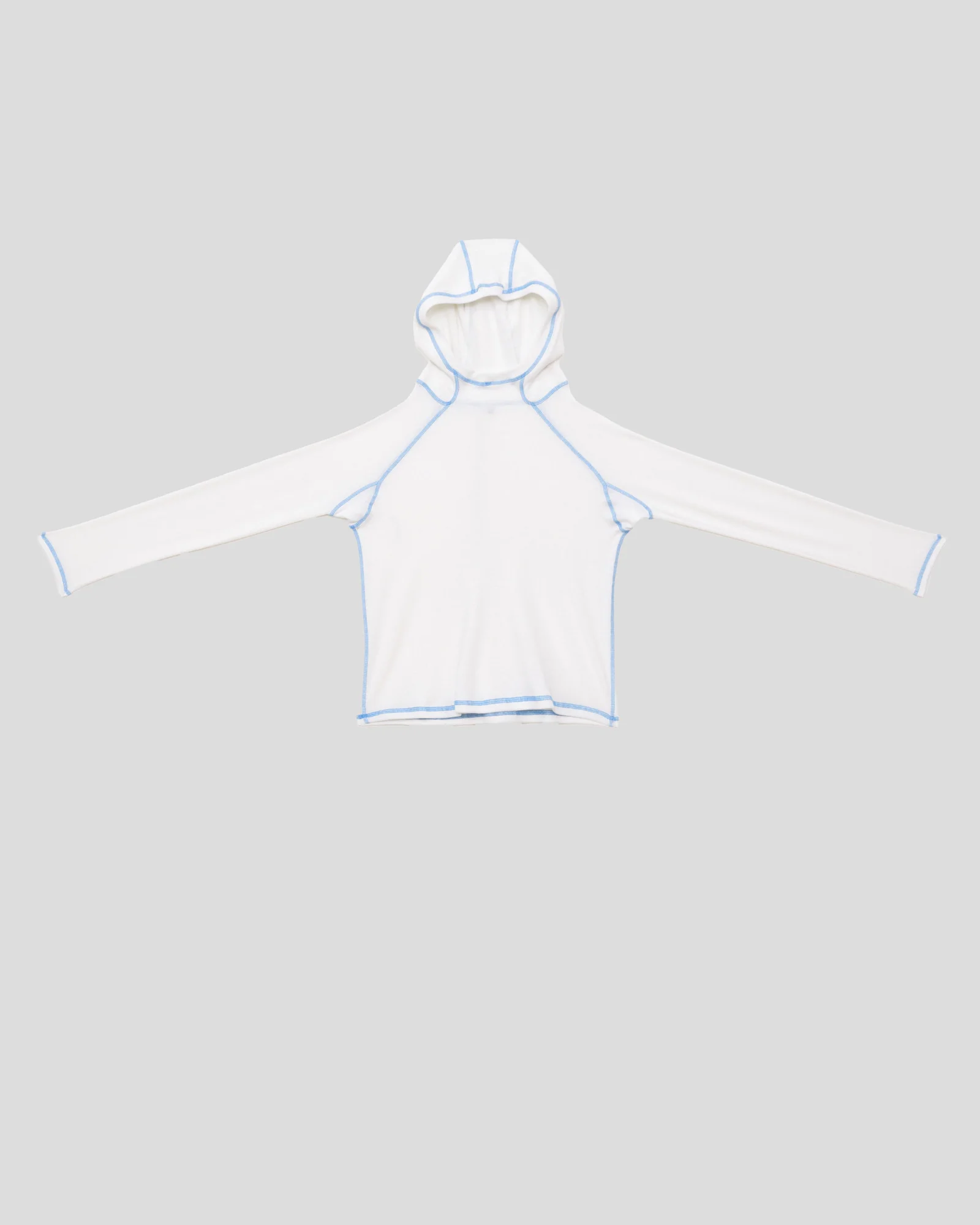 BASERANGE Fall/Winter 2025 Recycled Cotton Ribbed Hoodie BAS-TTCHO-RCR-AU25-UNDYED (BLUE) - Image 6