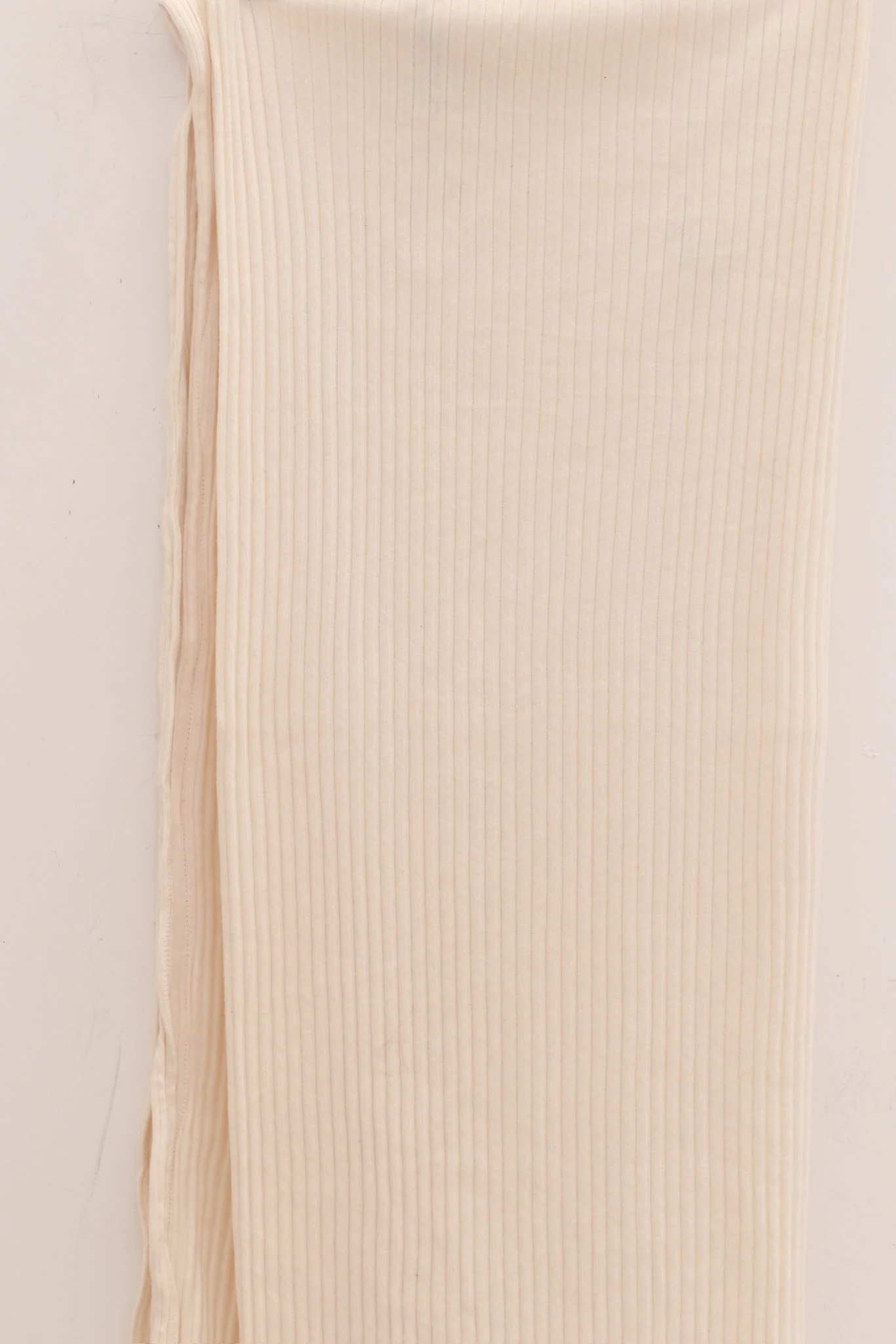 BASERANGE France organic cotton tie skirt BAS-SKBR-RIB-000-Off White - Image 2