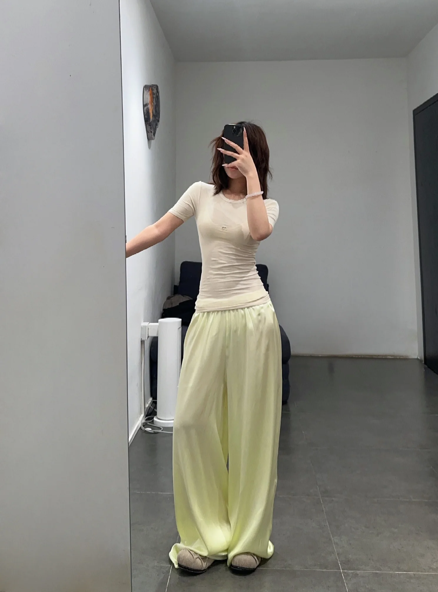 BASERANGE France Silk Linen SEPIA Casual Pants BAS-TRSE-LI-SU25-ZONG BAS-TRSE-SS-SU25-LIME GREEN - Image 11