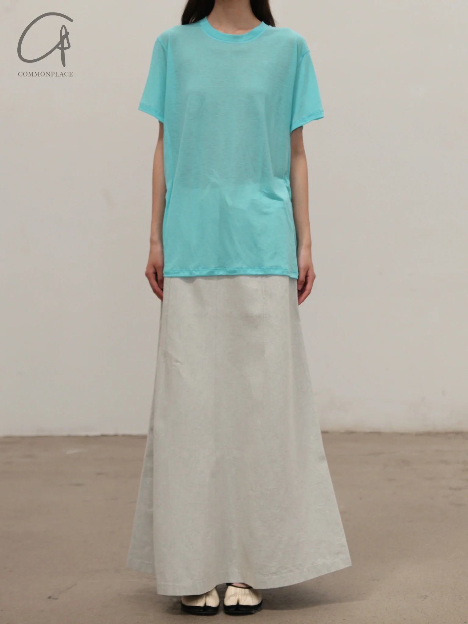 BASERANGE French ARTHUR light-colored denim skirt BAS-SKAR-DE-SU25-ECRU - Image 12