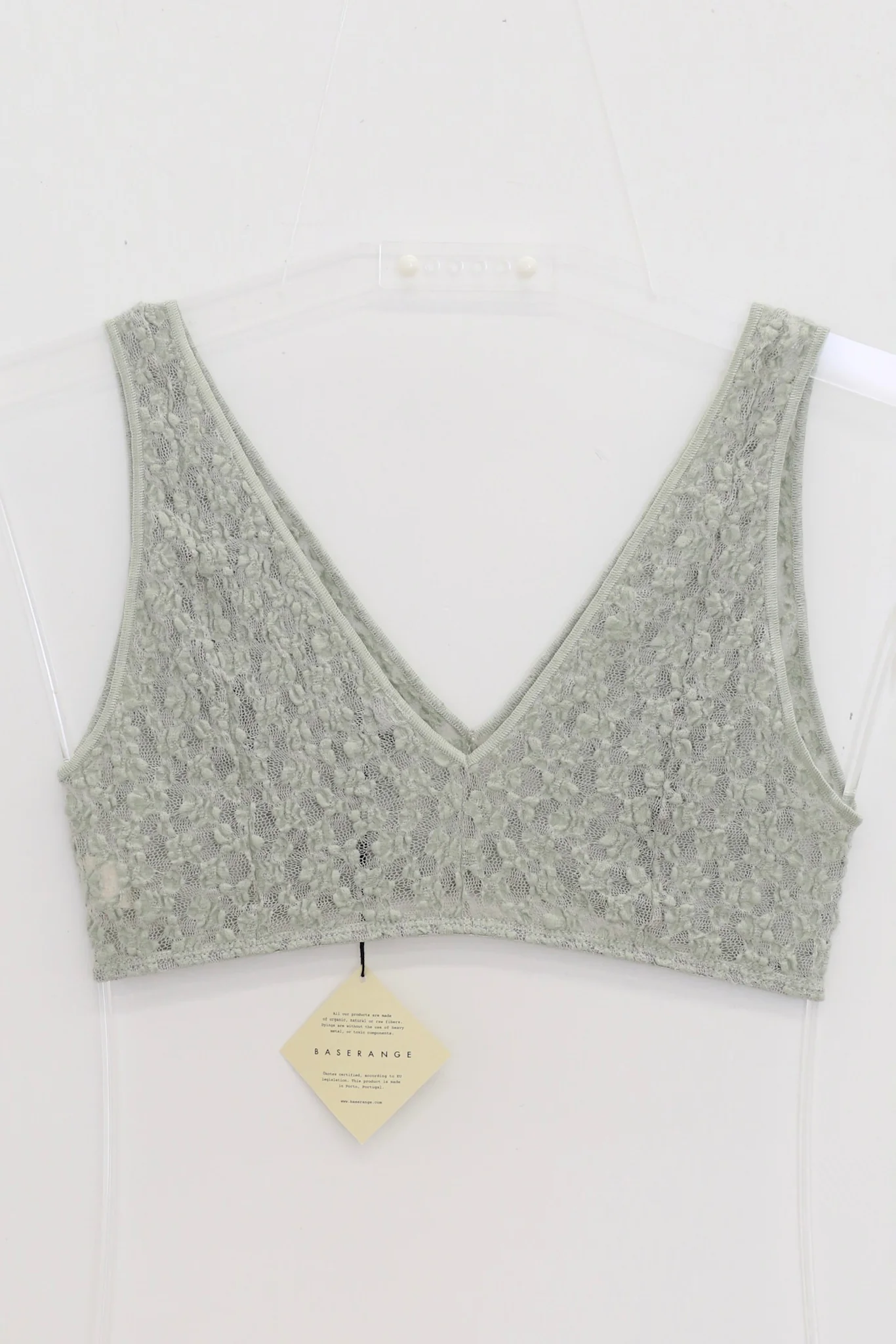 BASERANGE French Lace MUSIAL Bra/Panty Collection: BAS-BRCR-LA-WI25-CONTA GREEN Bra (BRMU BRCR UNMU UNCR)