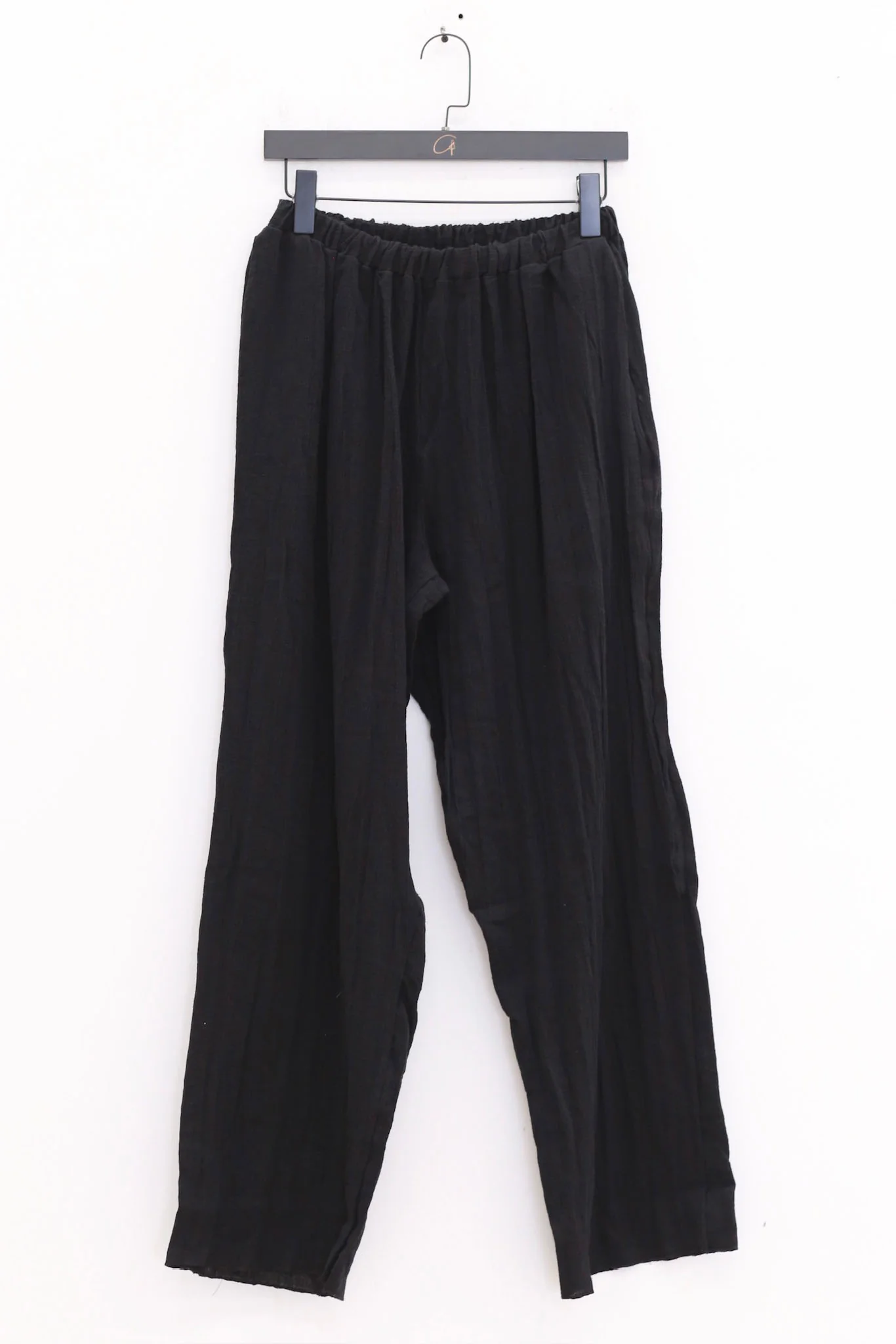 BASERANGE French linen cotton FOLIO casual pants soft and comfortable BAS-TRFO-LC-SU25-Black