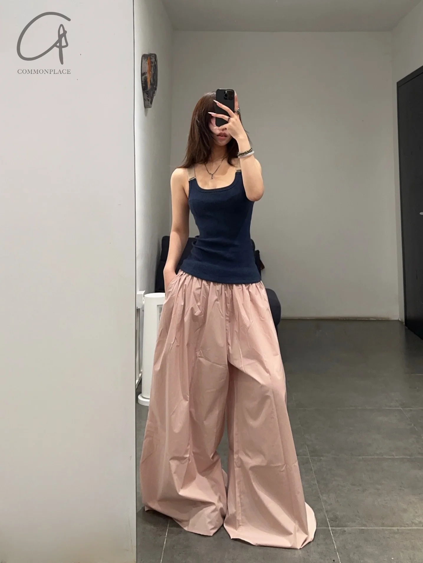 BASERANGE French organic cotton cable knit track pants BAS-TRCA-PO-SU25-CANTIL PINK - Image 21
