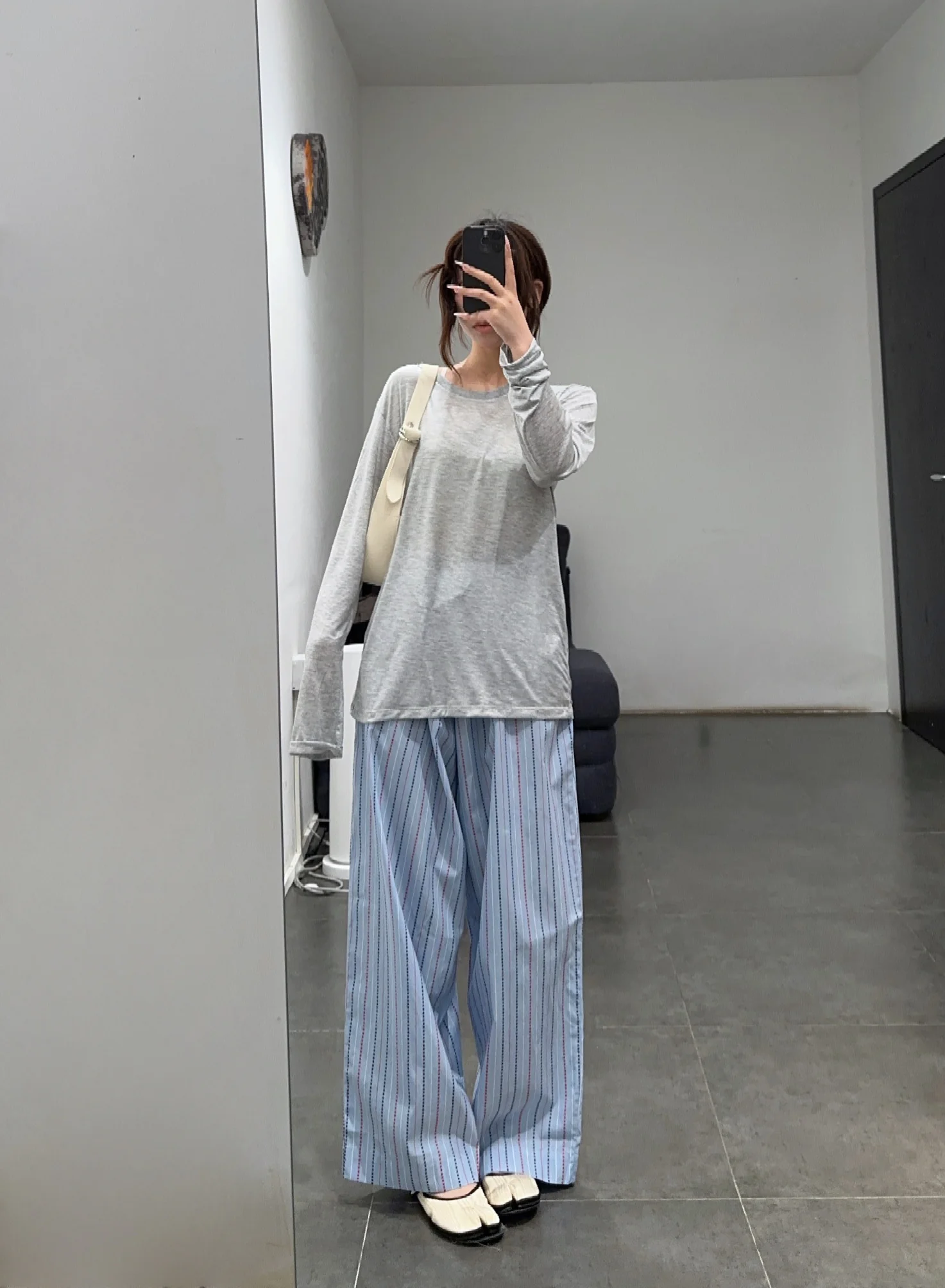 BASERANGE French organic cotton elastic stripe casual pants BAS-TROLE-PO-SU25-TW - Image 17