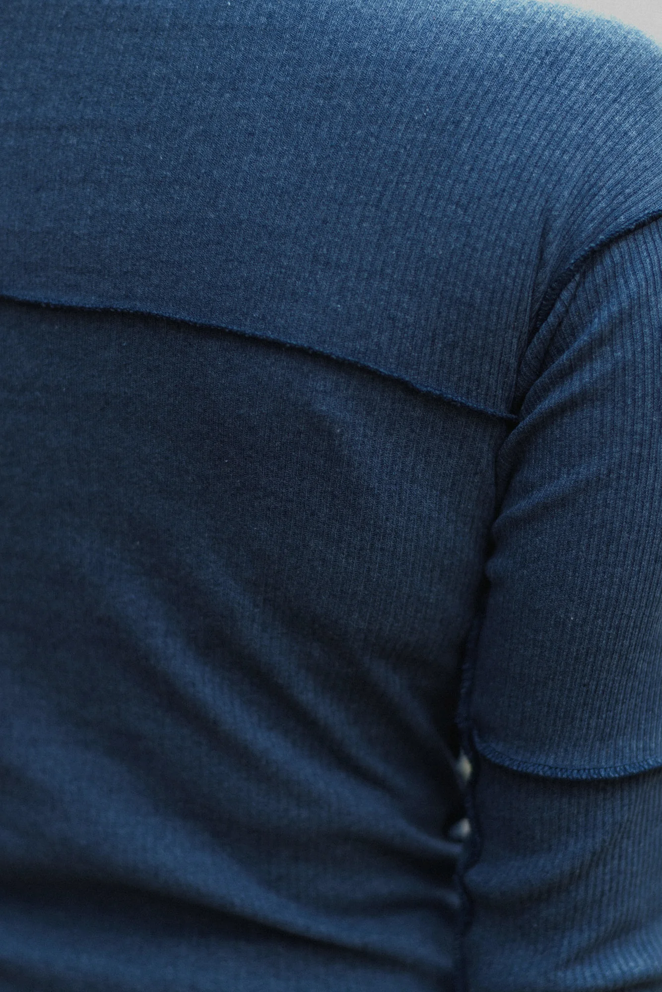 BASERANGE French Organic Cotton Long-Sleeve T-Shirt, TTCL TOCL Series Collection: BAS-TTCL-RD-WI25-DARK DENIM (TOCL-RB-SP24 TTCL-RD-WI25) - Image 2