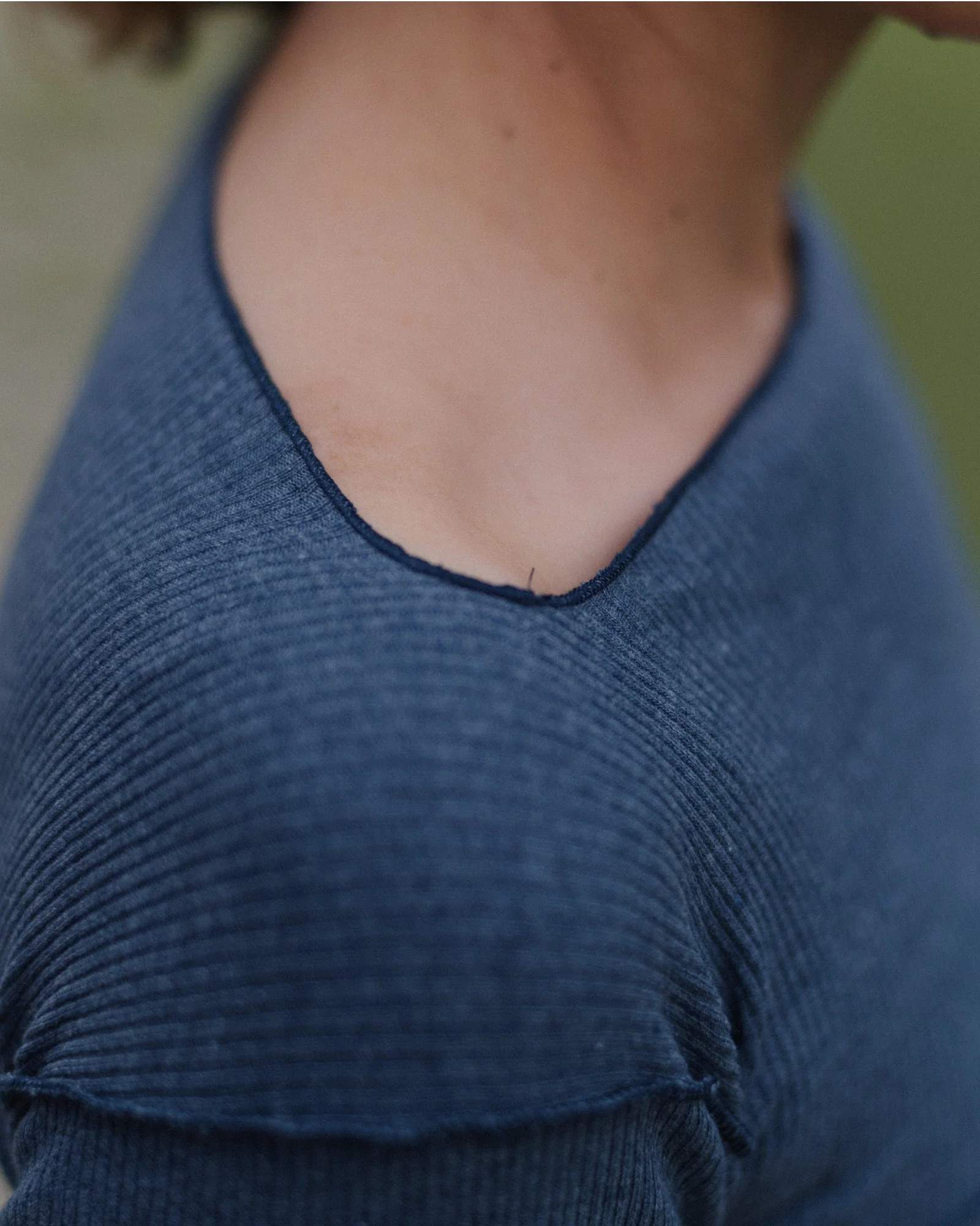 BASERANGE French Organic Cotton Long-Sleeve T-Shirt, TTCL TOCL Series Collection: BAS-TTCL-RD-WI25-DARK DENIM (TOCL-RB-SP24 TTCL-RD-WI25) - Image 3