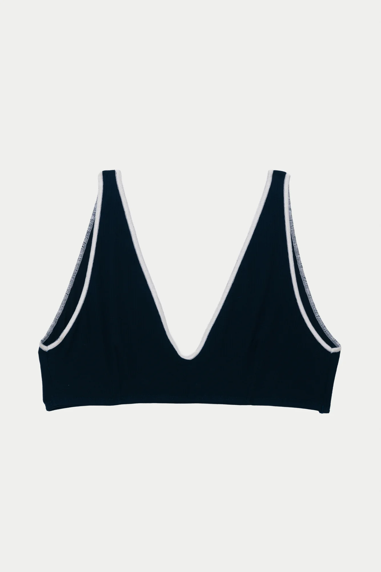 BASERANGE French Organic Cotton Panty and Bra Set BAS-BRPA-CR-AU25-MURANO NAVY (UNDYED) Bra (BRPA UNPA)