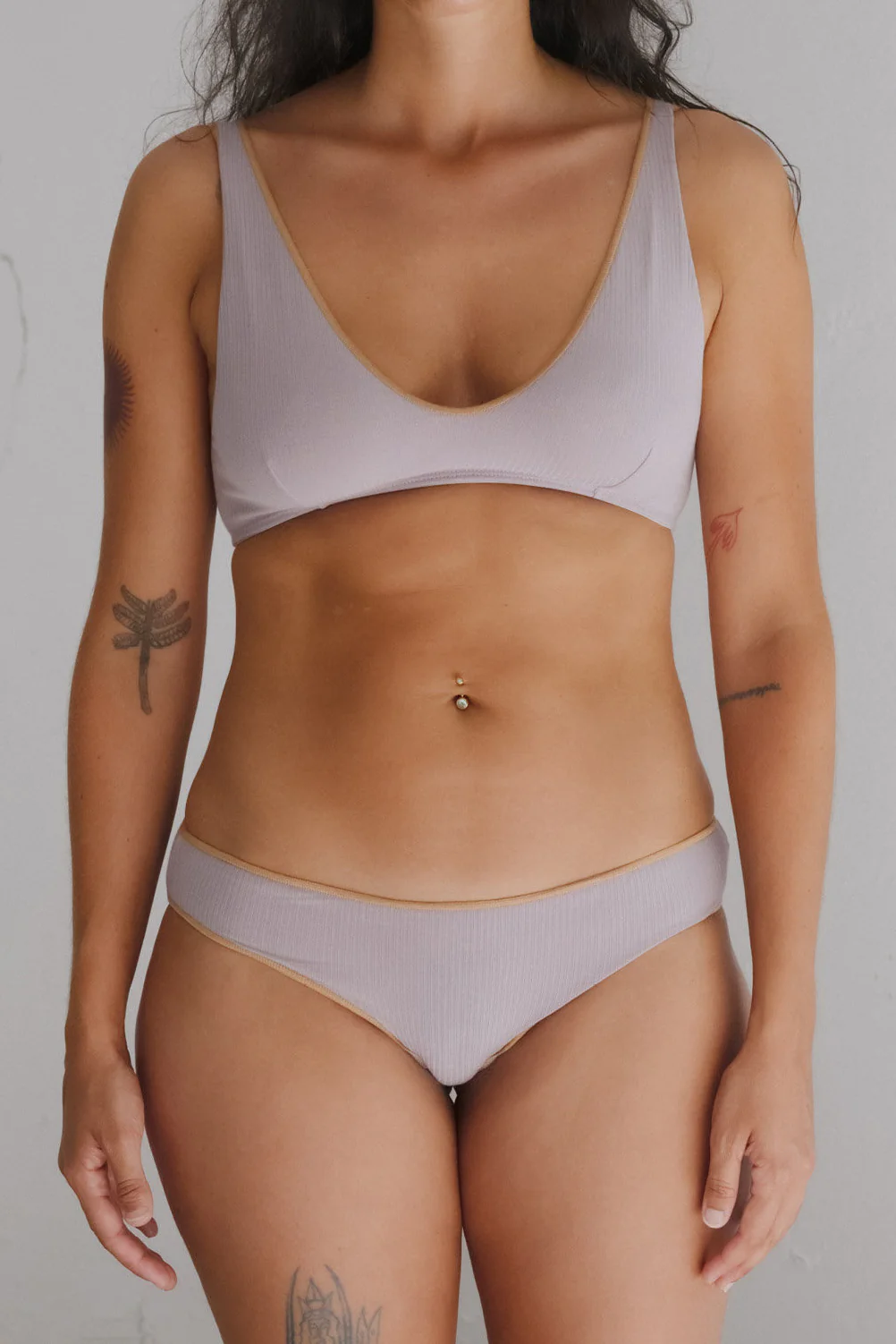 BASERANGE French Organic Cotton Panty & Bra Set BAS-BRPA-CR-SP26-VP (VERBE PURPLE Bra) - Image 2