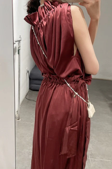 BASERANGE Frilled lace-up sleeveless top TOLA-SS-SP21 - Image 9