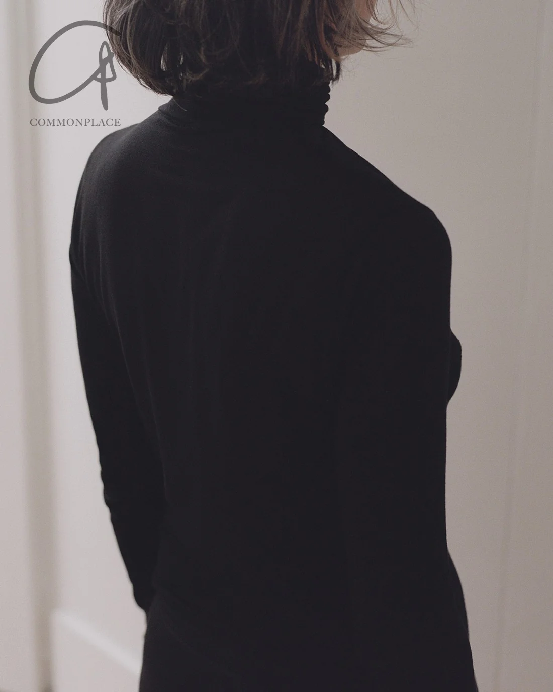 BASERANGE French bamboo fiber turtleneck T-shirt, soft, comfortable and skin-friendly. BAS-TOTN-BL-000-Black - Image 7