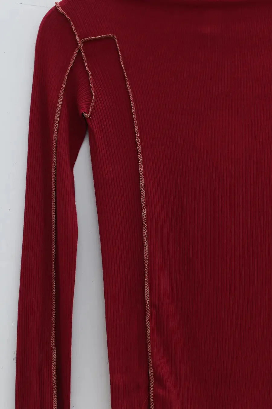 BASERANGE Long Sleeve T-Shirt BAS-TTOL-RI-AU23-SHAOHONG Burning Red - Image 5