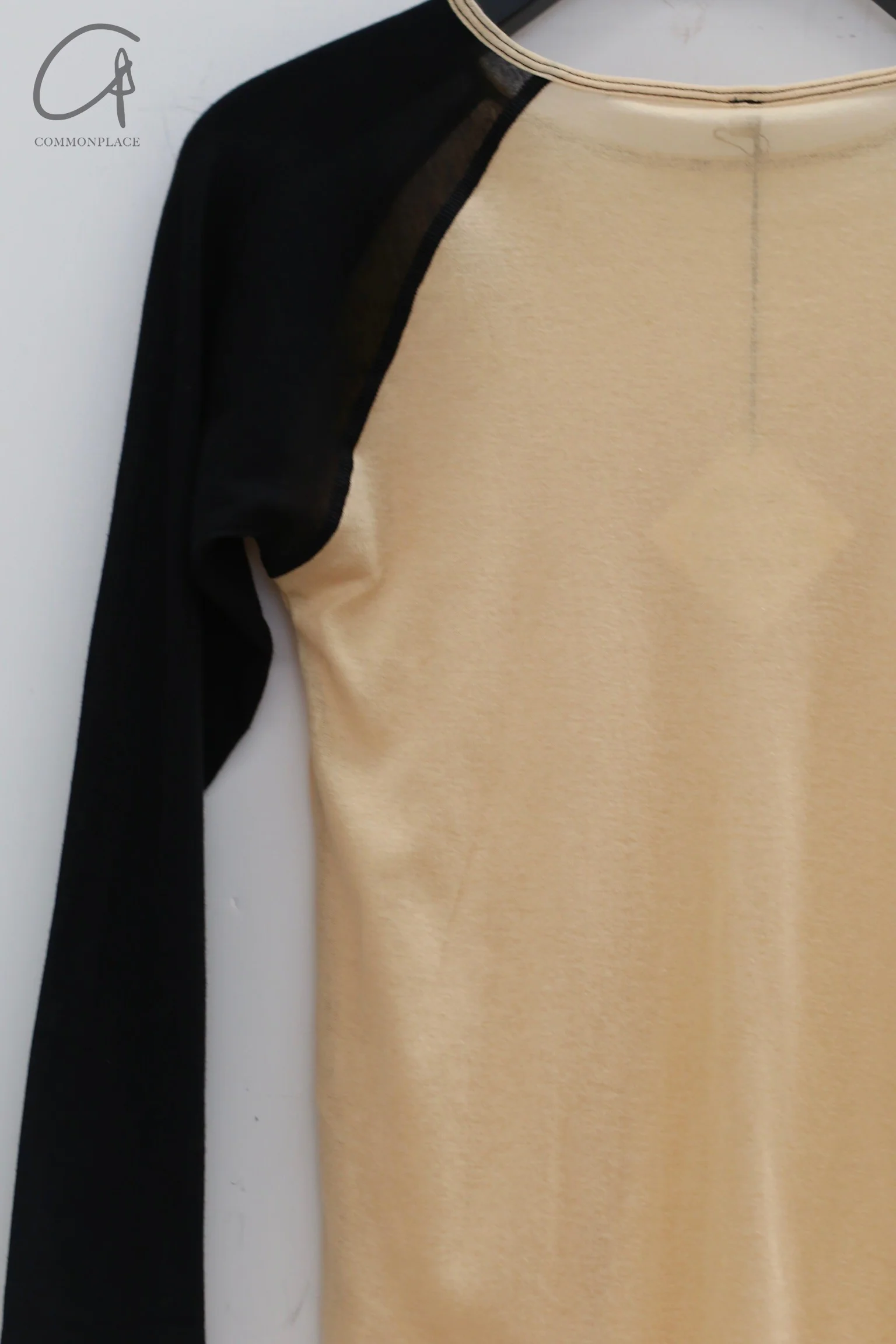 BASERANGE Long-sleeved patchwork top T-shirt series Portugal BAS-TOGN-CG-AU24-BEIGE - Image 3
