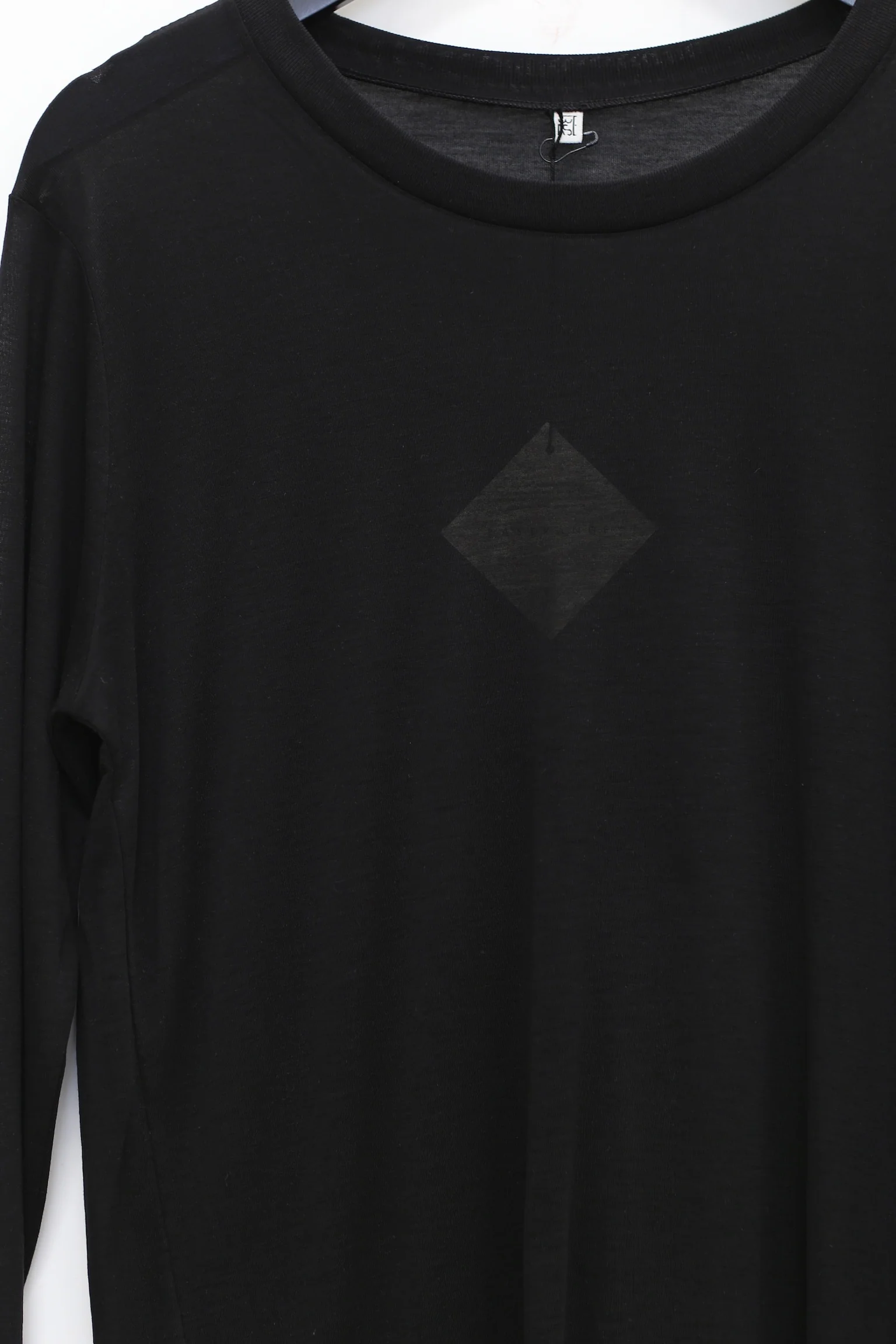 BASERANGE Classic Bamboo Fiber Bamboo Cotton Long Sleeve T-Shirt Series Collection Round Neck Bottoming Shirt France BAS-TOLS-BL-000-BLACK - Image 2