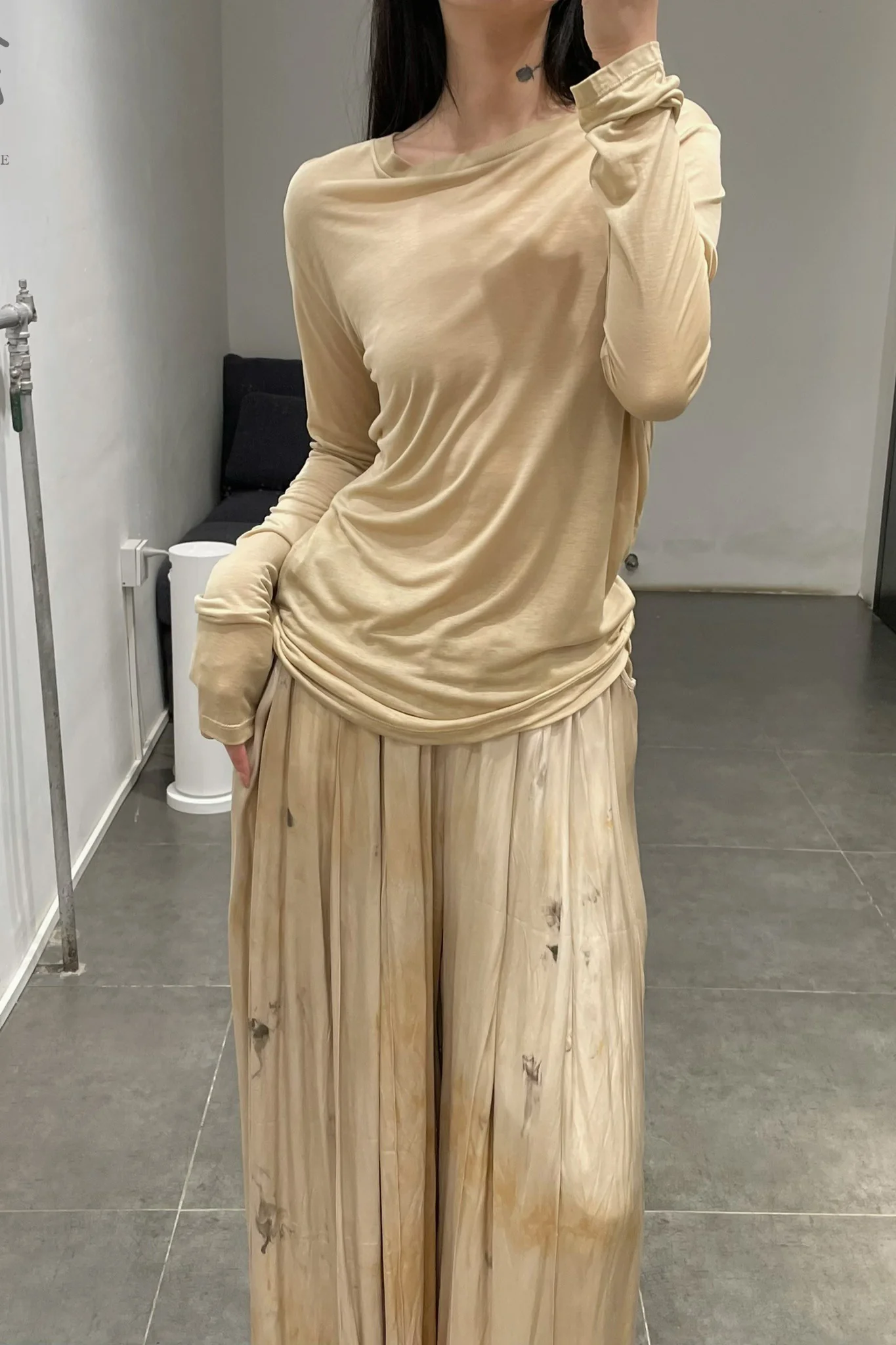 BASERANGE Classic Bamboo Fiber Bamboo Cotton Long Sleeve T-Shirt Series Collection Round Neck Bottoming Shirt France BAS-TOLS-BL-000-COCHLEA 24 New Upgrade - Image 9