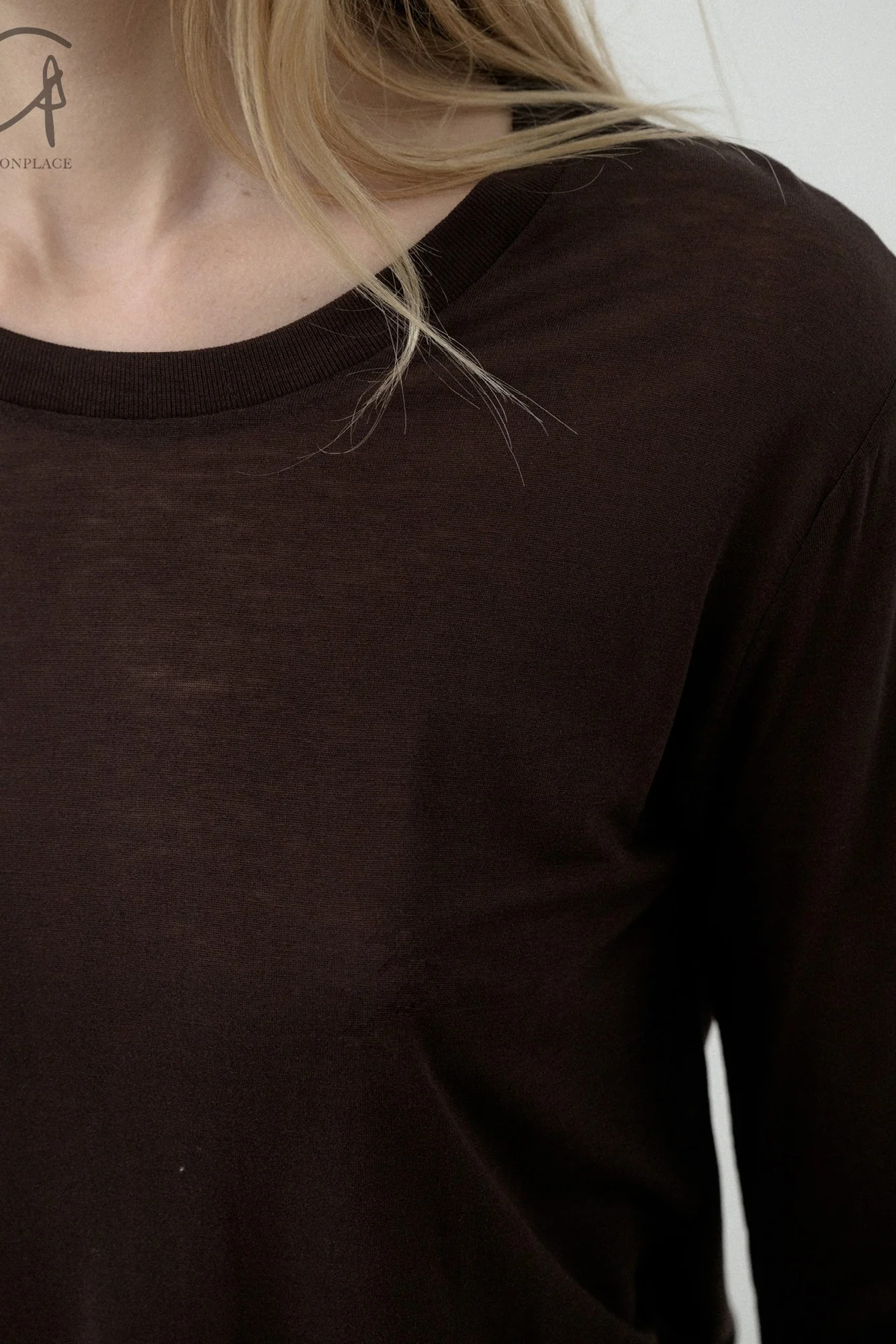 BASERANGE Classic Bamboo Fiber Bamboo Cotton Long Sleeve T-Shirt Collection Round Neck Bottoming Shirt France BAS-TOLS-BL-000-TACTILE - Image 6