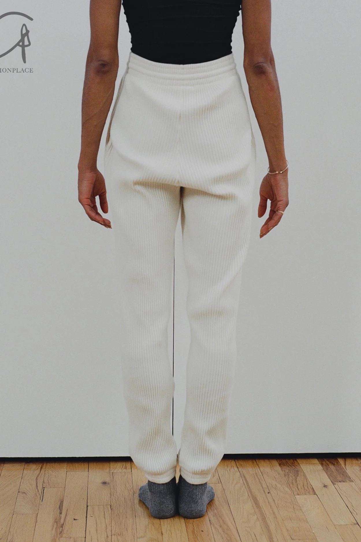 BASERANGE Loose-fitting sports casual pants Made in Portugal BAS-FSPRI000-HUIBAI Off-white FSP - Image 8