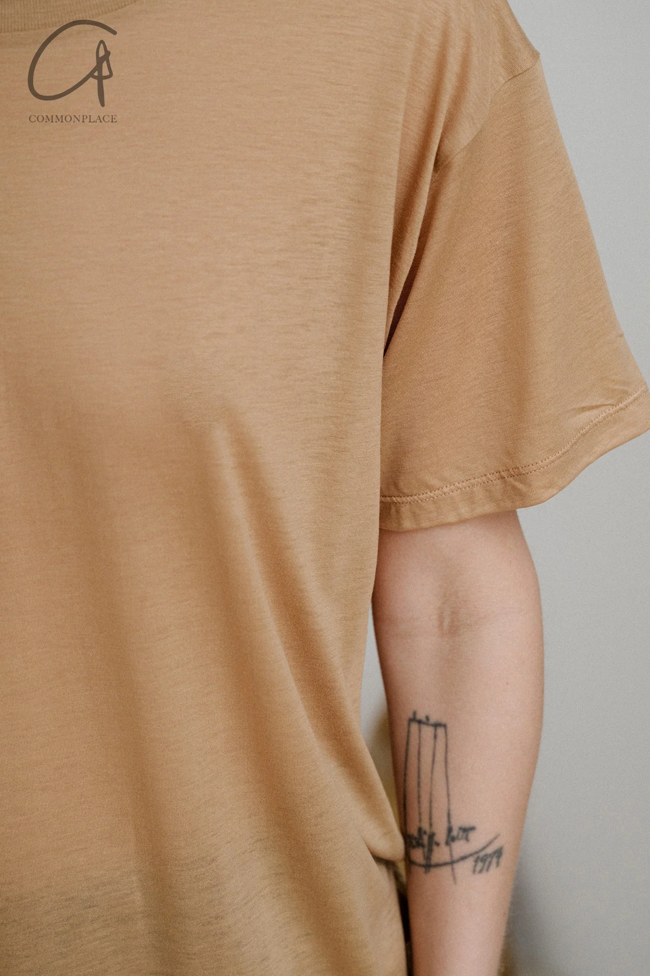 BASERANGE Classic Bamboo Fiber Bamboo Cotton Loose T-shirt Series Collection Round Neck Bottoming Shirt France BAS-TOLO-BL-000-AURAL - Image 7