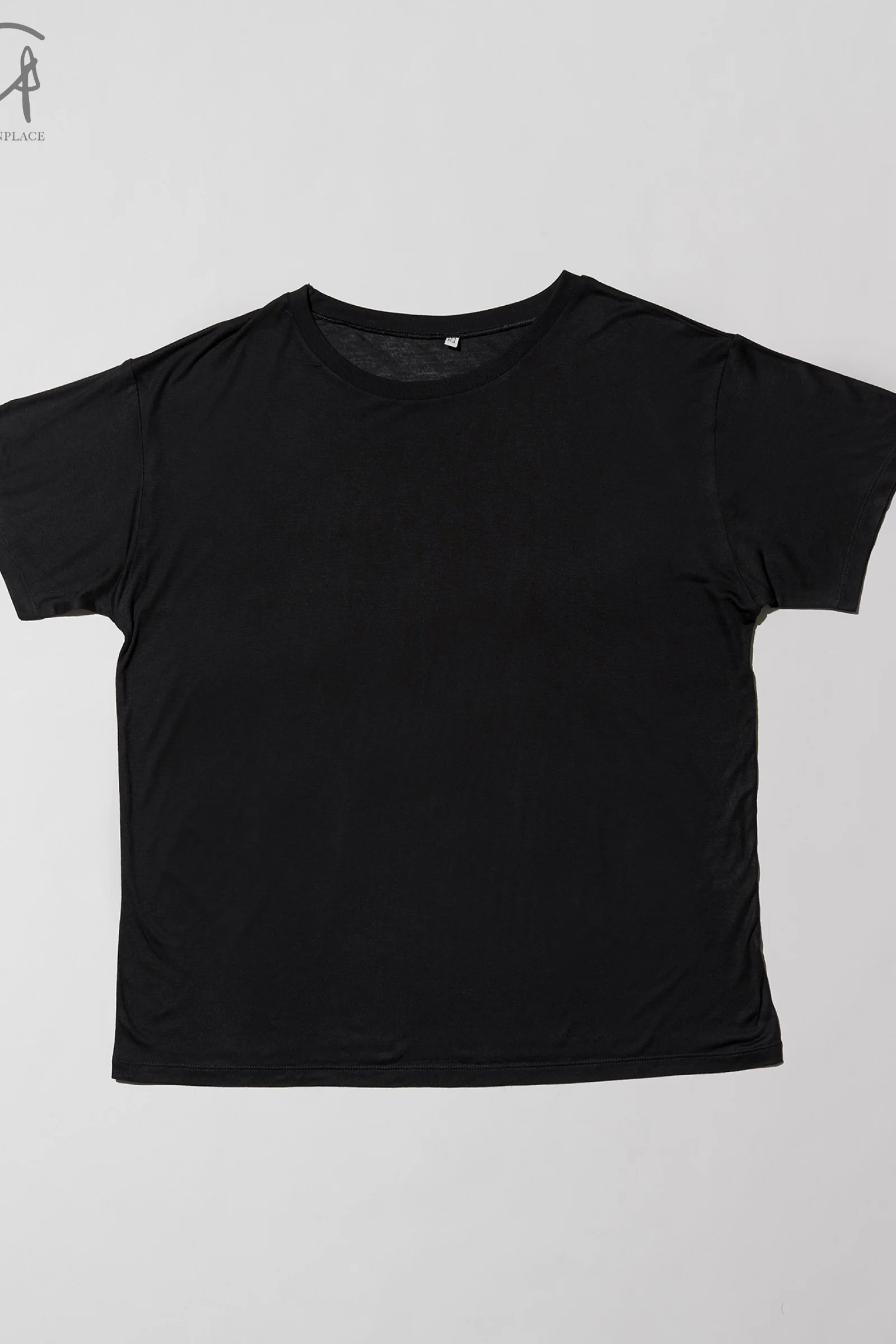 BASERANGE Classic Bamboo Fiber Bamboo Cotton Loose T-shirt Series Collection Round Neck Bottoming Shirt France BAS-TOLO-BL-000-BLACK 24 New Upgrade - Image 5