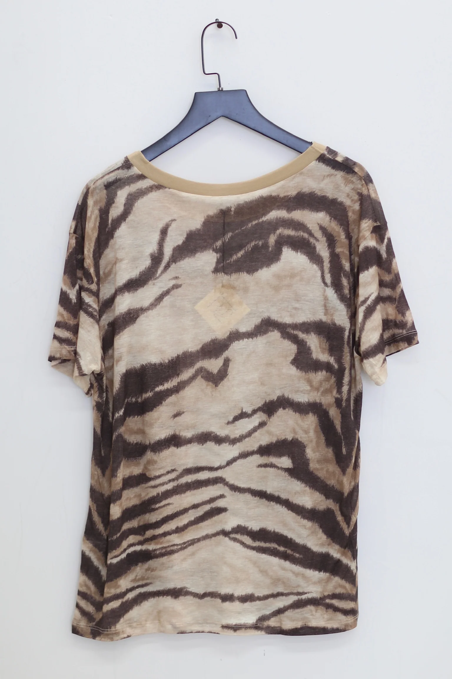 BASERANGE Classic Bamboo Fiber Bamboo Cotton Loose T-shirt Series Collection Round Neck Bottoming Shirt France BAS-TOLO-BL-000-HUWEN Tiger Stripe 24 New Upgrade - Image 4