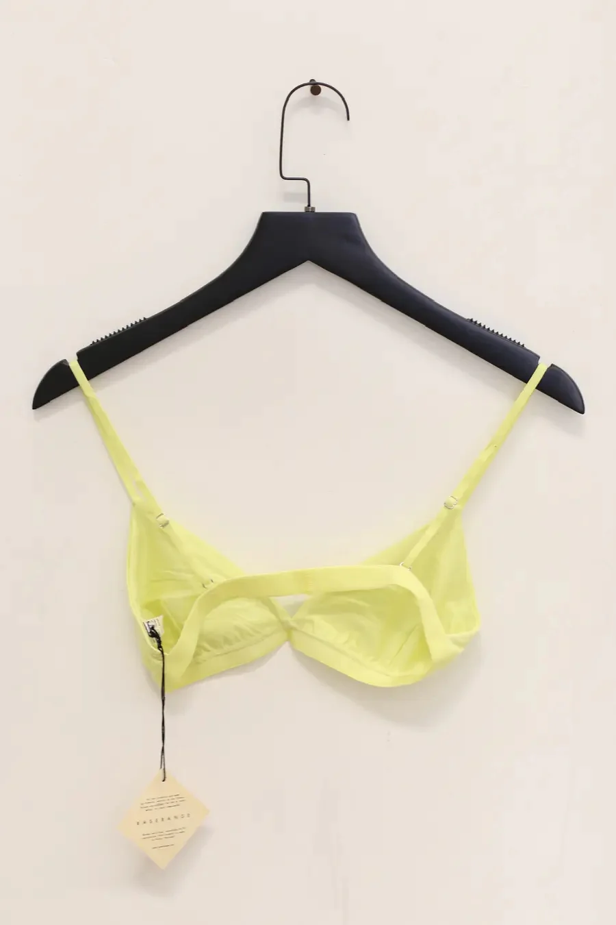 BASERANGE Mississippi bra narrow series collection bamboo fiber bamboo cotton soft underwear France BAS-BRMI-BL-SP24-LVHUANG green and yellow - Image 2