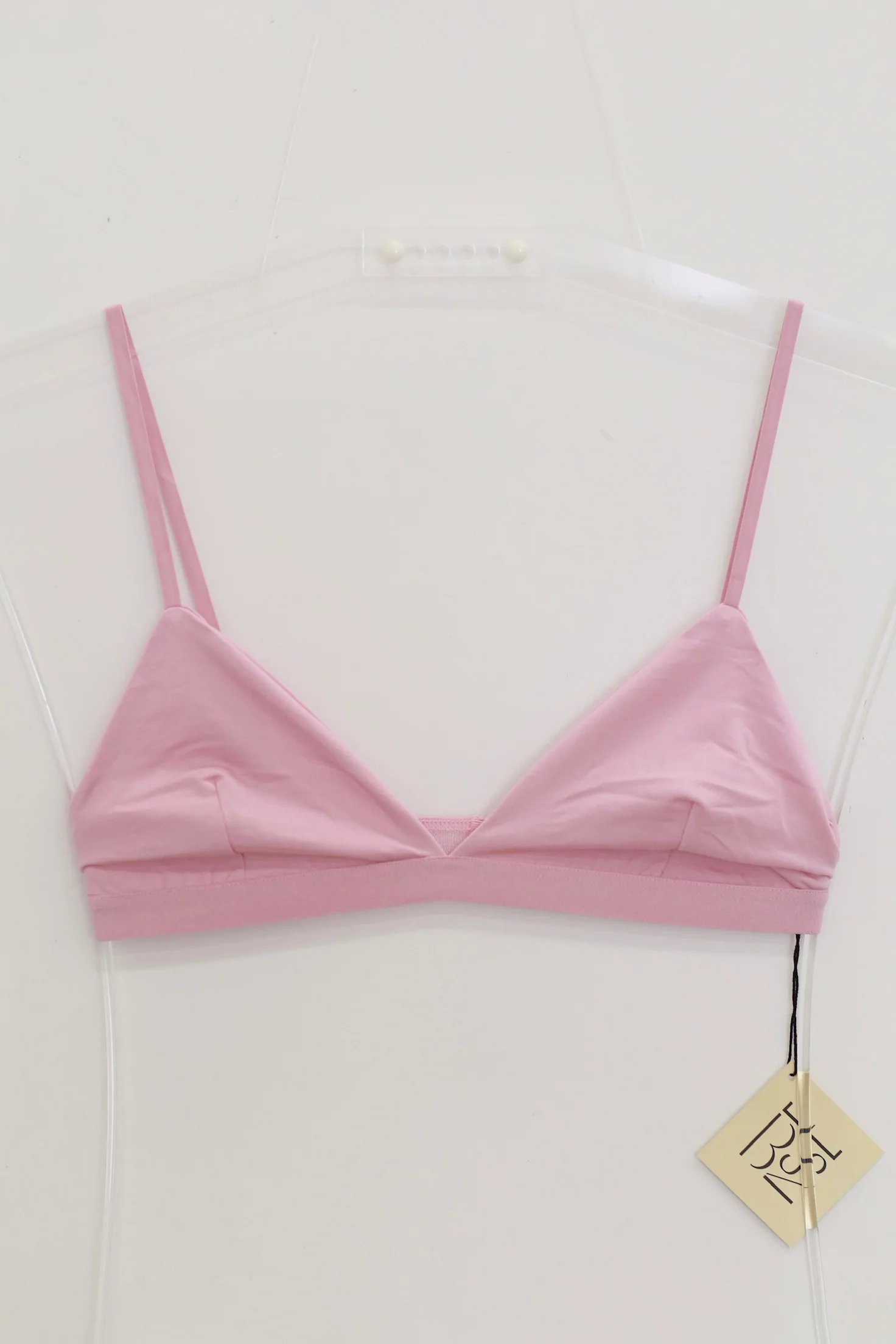 BASERANGE Mississippi Bra Narrow Band Collection: Soft Bamboo Fiber and Bamboo Cotton Underwear, French BAS-BRMI-BL-WI25-DORO PINK