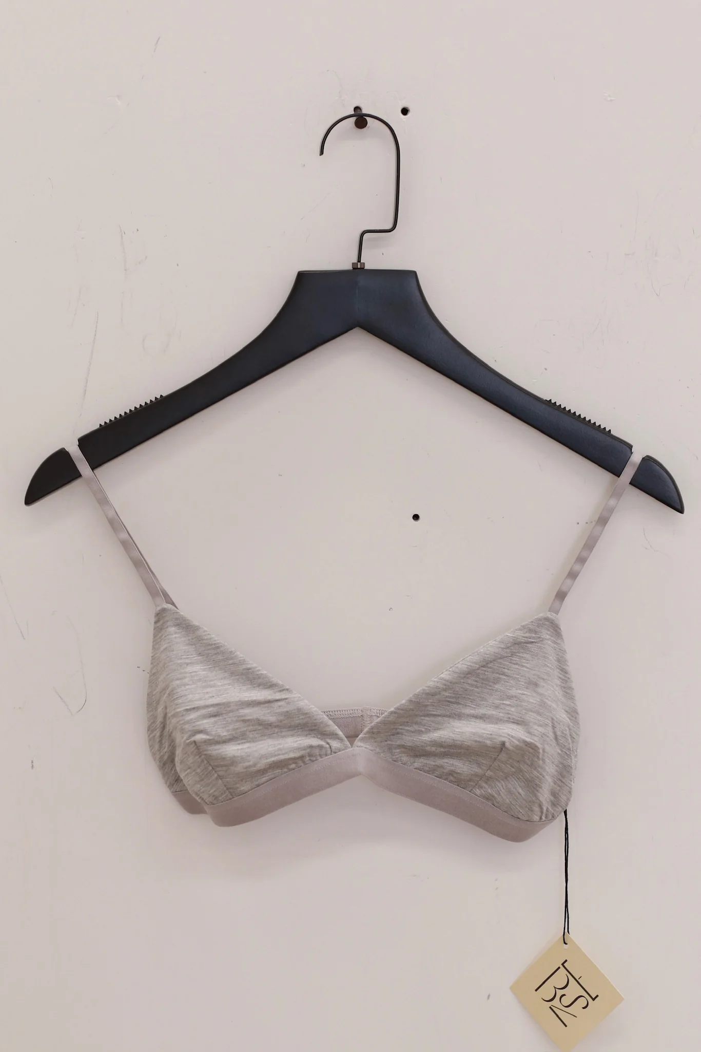 BASERANGE Mississippi Bra Narrow Collection Bamboo Fiber Bamboo Cotton Soft Underwear France BAS-BRMI-BA-SU25-Grey Melange