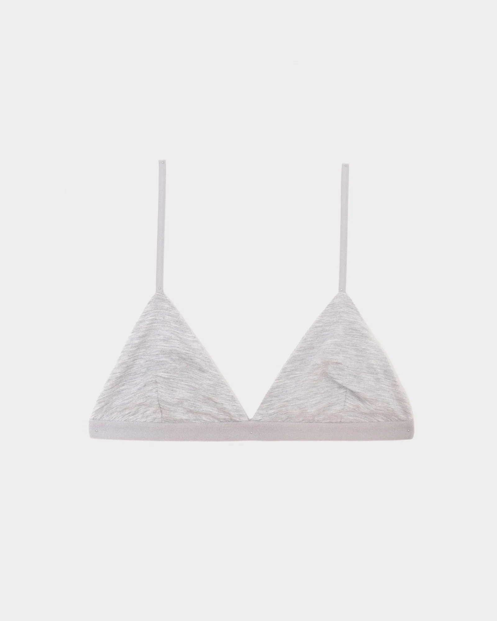 BASERANGE Mississippi Bra Narrow Collection Bamboo Fiber Bamboo Cotton Soft Underwear France BAS-BRMI-BA-SU25-Grey Melange - Image 3