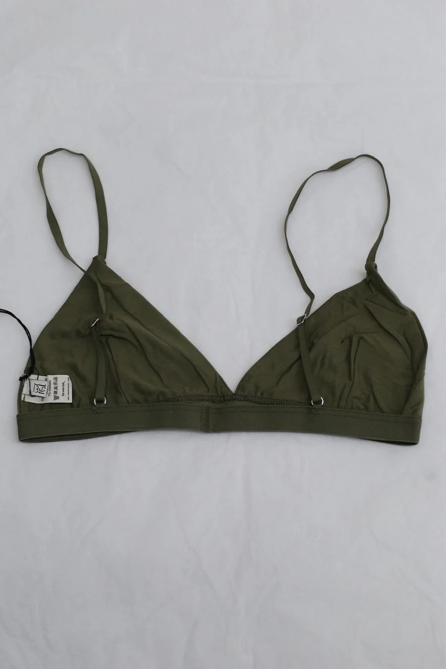 BASERANGE Mississippi bra narrow series collection bamboo fiber bamboo cotton soft underwear France BAS-BRMI-BL-WI22-MOLV dark green - Image 3