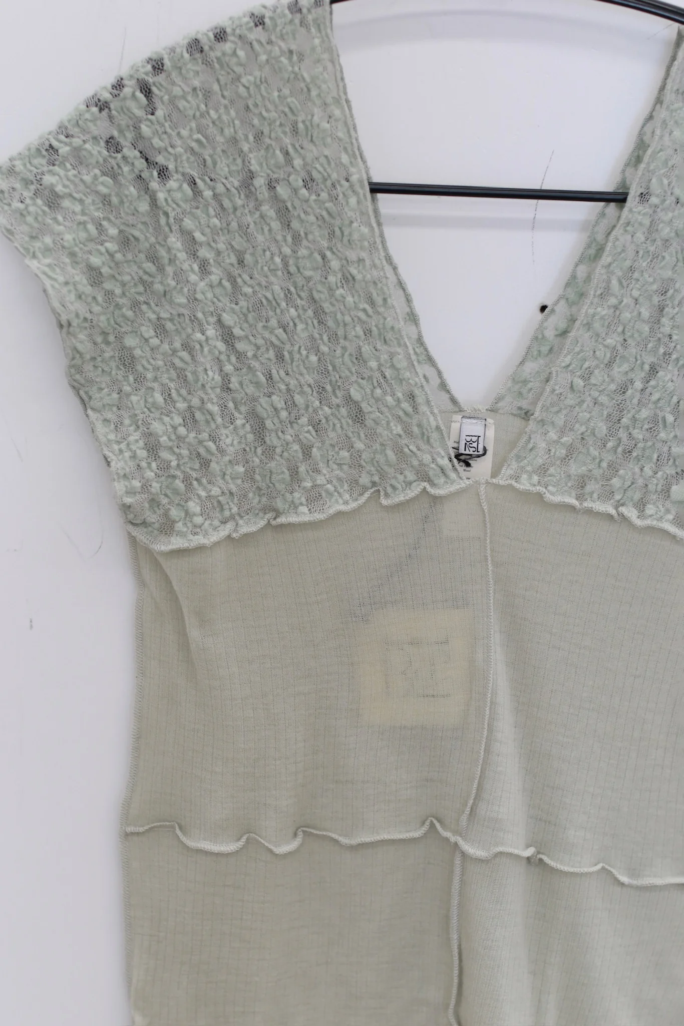 BASERANGE Nehru Vest, France, BAS-TTNT-LA-WI25-CONTA GREEN (TONT TTNT) - Image 2