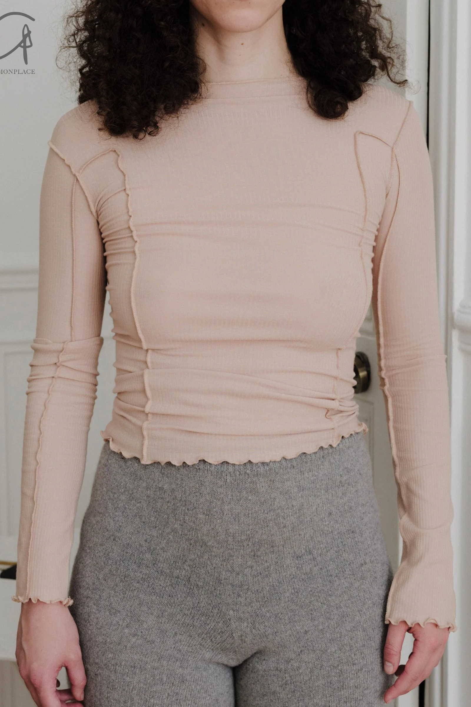 BASERANGE Long Sleeve T-Shirt TTML Collection Ribbed Cotton Portugal BAS-TTML-RB-SP24-HAPTIC - Image 5