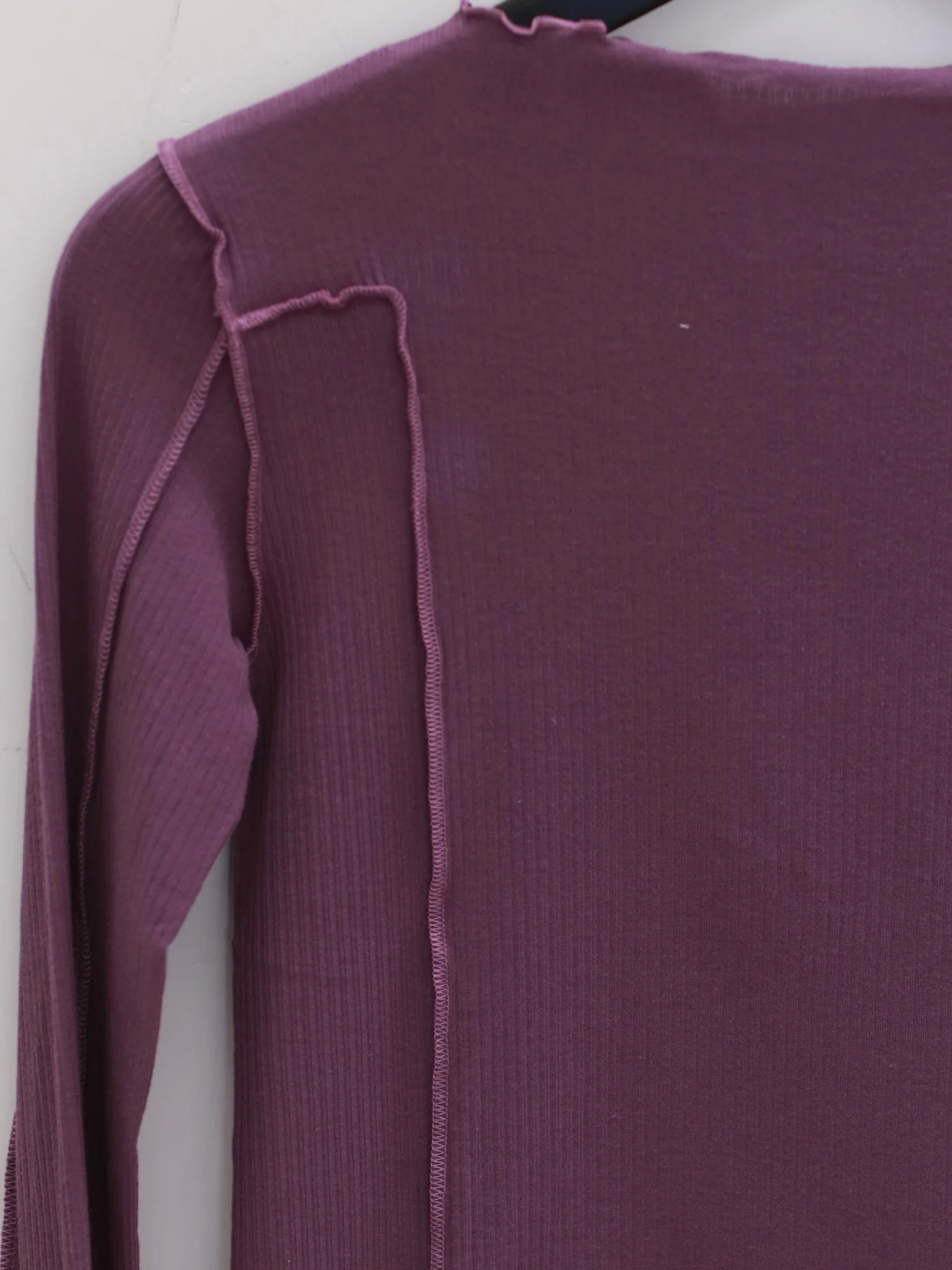BASERANGE OMATOR Long-sleeved T-shirt BAS-TTOML-CR-AU25-VENET PURPLE (TTOML-WO-WI24) - Image 3