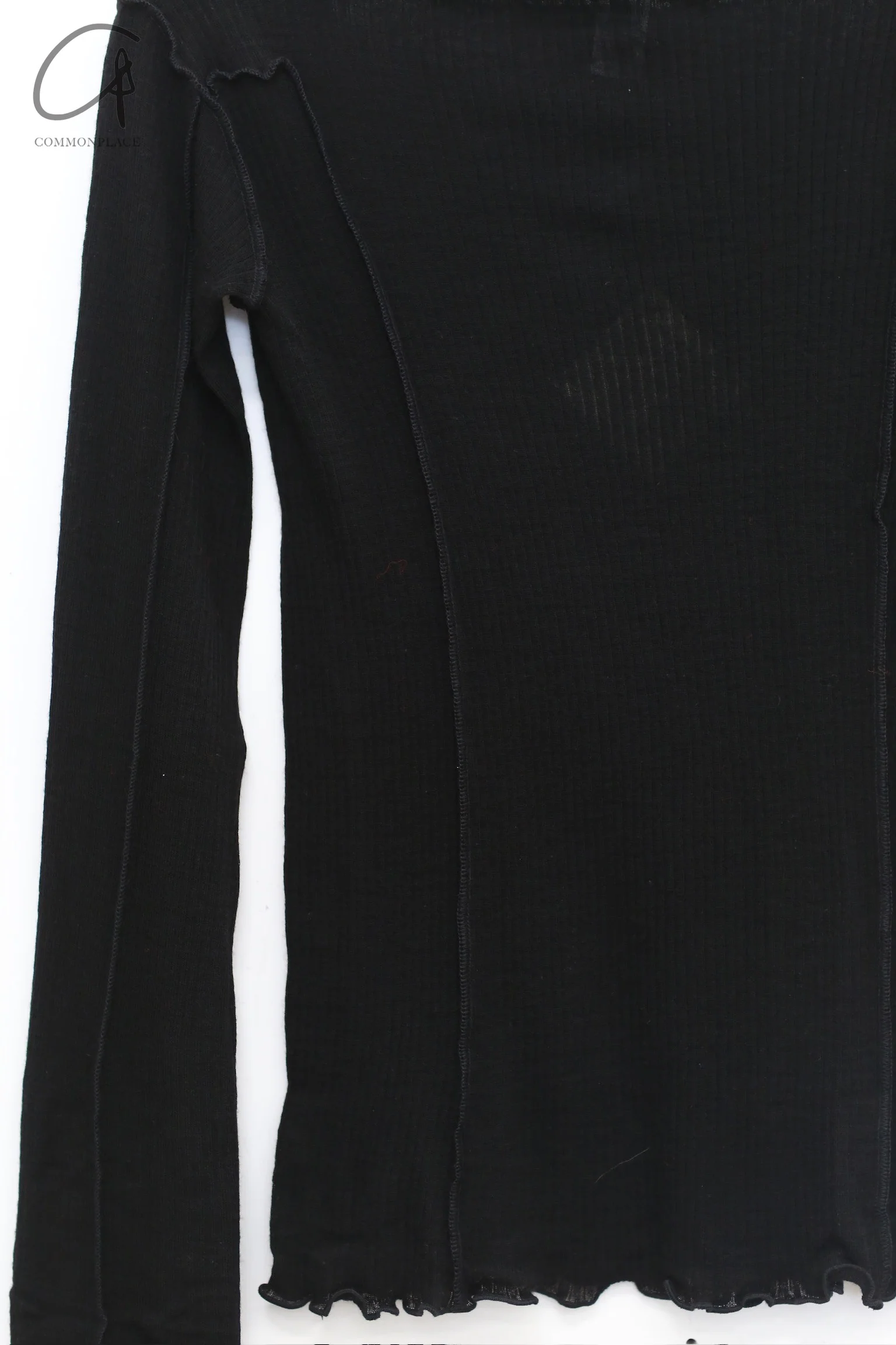 BASERANGE OMATOR Long-sleeved T-shirt BAS-TTOML-WO-WI24-HEI Black - Image 11