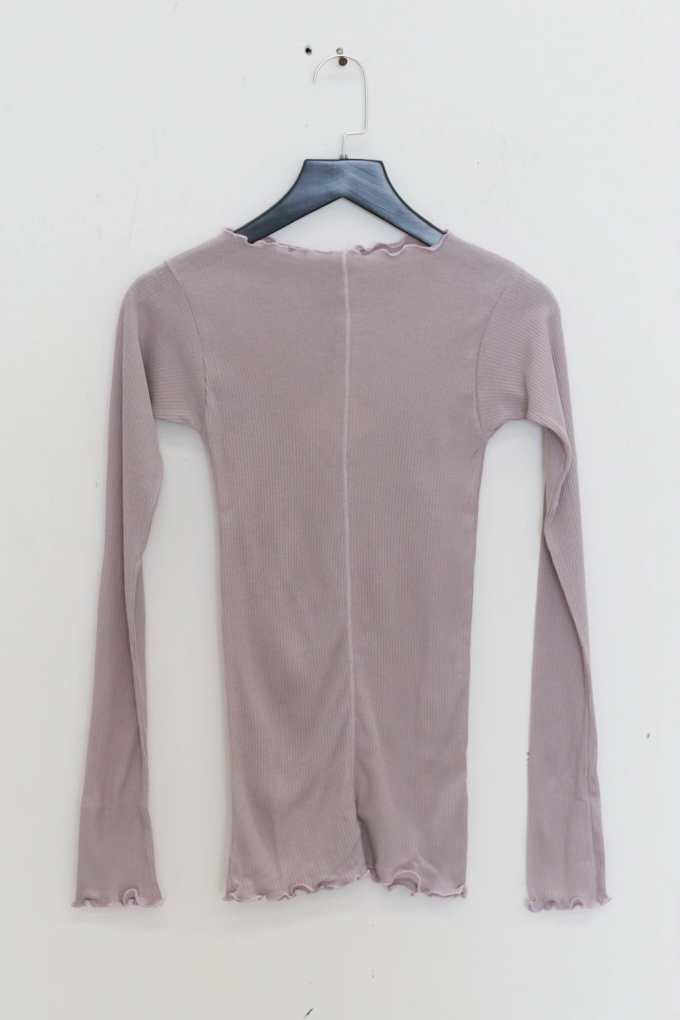 BASERANGE Ribbed Cotton Long-Sleeve T-Shirt, TTPAL Series Collection, France. BAS-TTPAL-CR-SP26-VP VERBE PURPLE (TTPAL-RB-000)