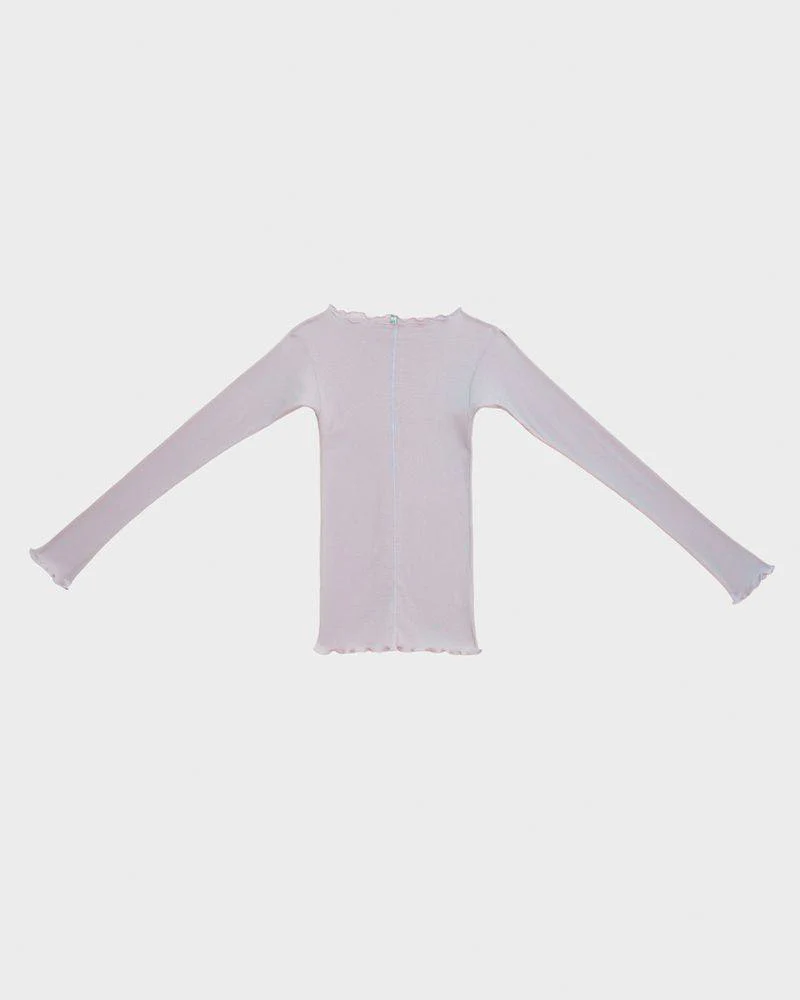 BASERANGE Ribbed Cotton Long-Sleeve T-Shirt, TTPAL Series Collection, France. BAS-TTPAL-CR-SP26-VP VERBE PURPLE (TTPAL-RB-000) - Image 5