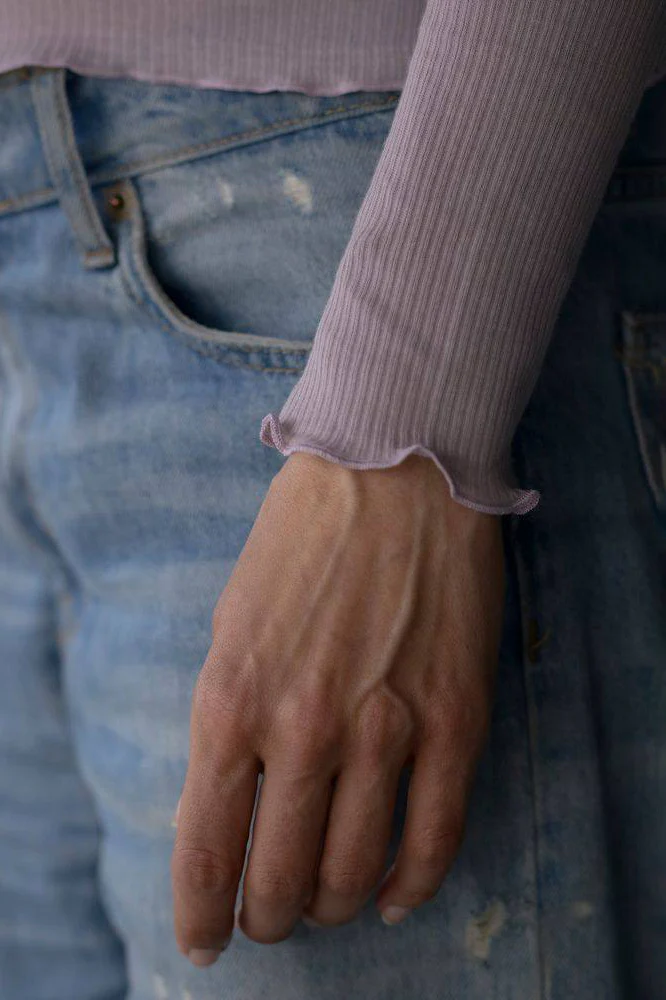 BASERANGE Ribbed Cotton Long-Sleeve T-Shirt, TTPAL Series Collection, France. BAS-TTPAL-CR-SP26-VP VERBE PURPLE (TTPAL-RB-000) - Image 7