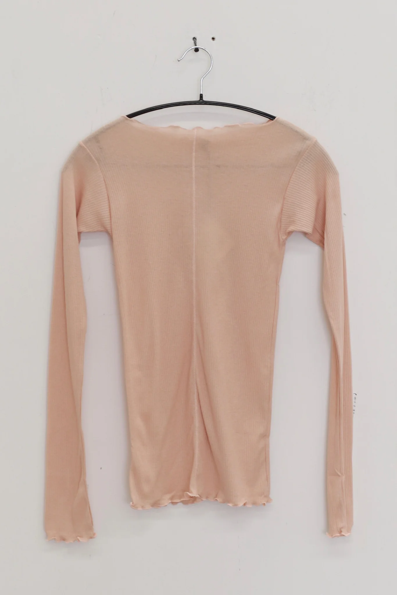 BASERANGE Ribbed Cotton Long-Sleeve T-Shirt, TTPAL Series Collection, France. BAS-TTPAL-CR-WI25-TIN BEIGE (TTPAL-RB-000)