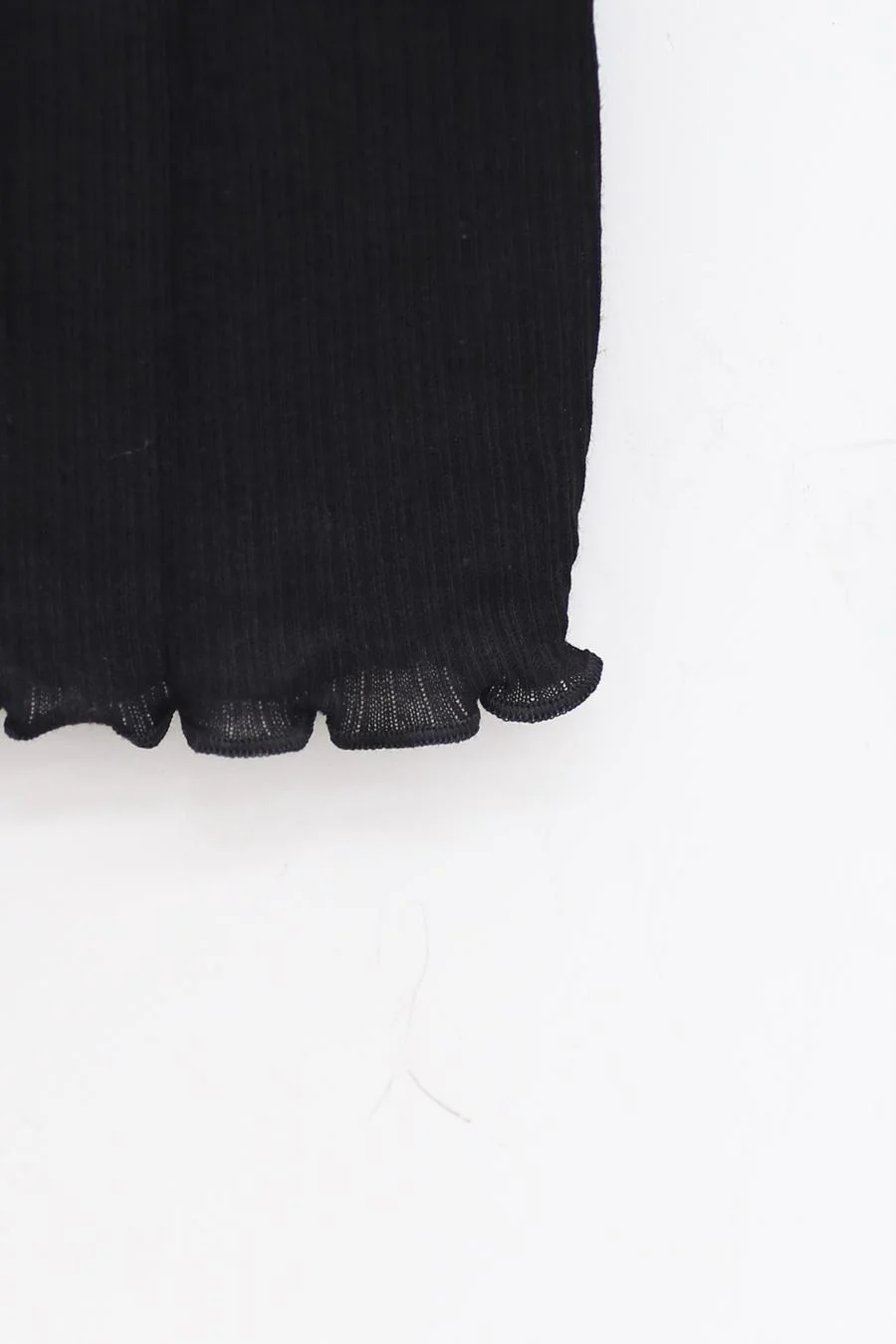 BASERANGE ribbed cotton long-sleeved top T-shirt TTPAL series collection France BAS-TTPAL-RB-000 BLACK-HEI - Image 3