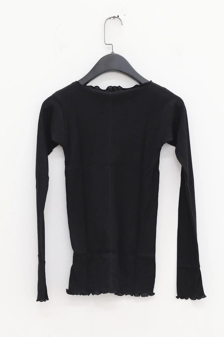 BASERANGE ribbed cotton long-sleeved top T-shirt TTPAL series collection France BAS-TTPAL-RB-000 BLACK-HEI - Image 4