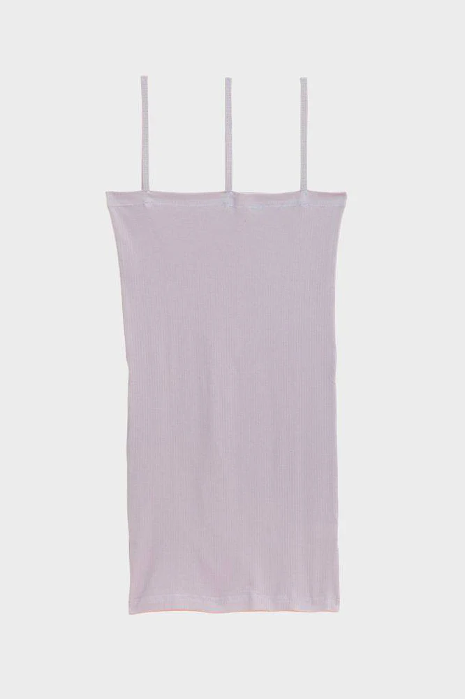 BASERANGE Ribbed Cotton Vest Straps, TONI and TOTV Series Collection, Made in Portugal, BAS-TTNI-CR-SP26-VP VERBE PURPLE